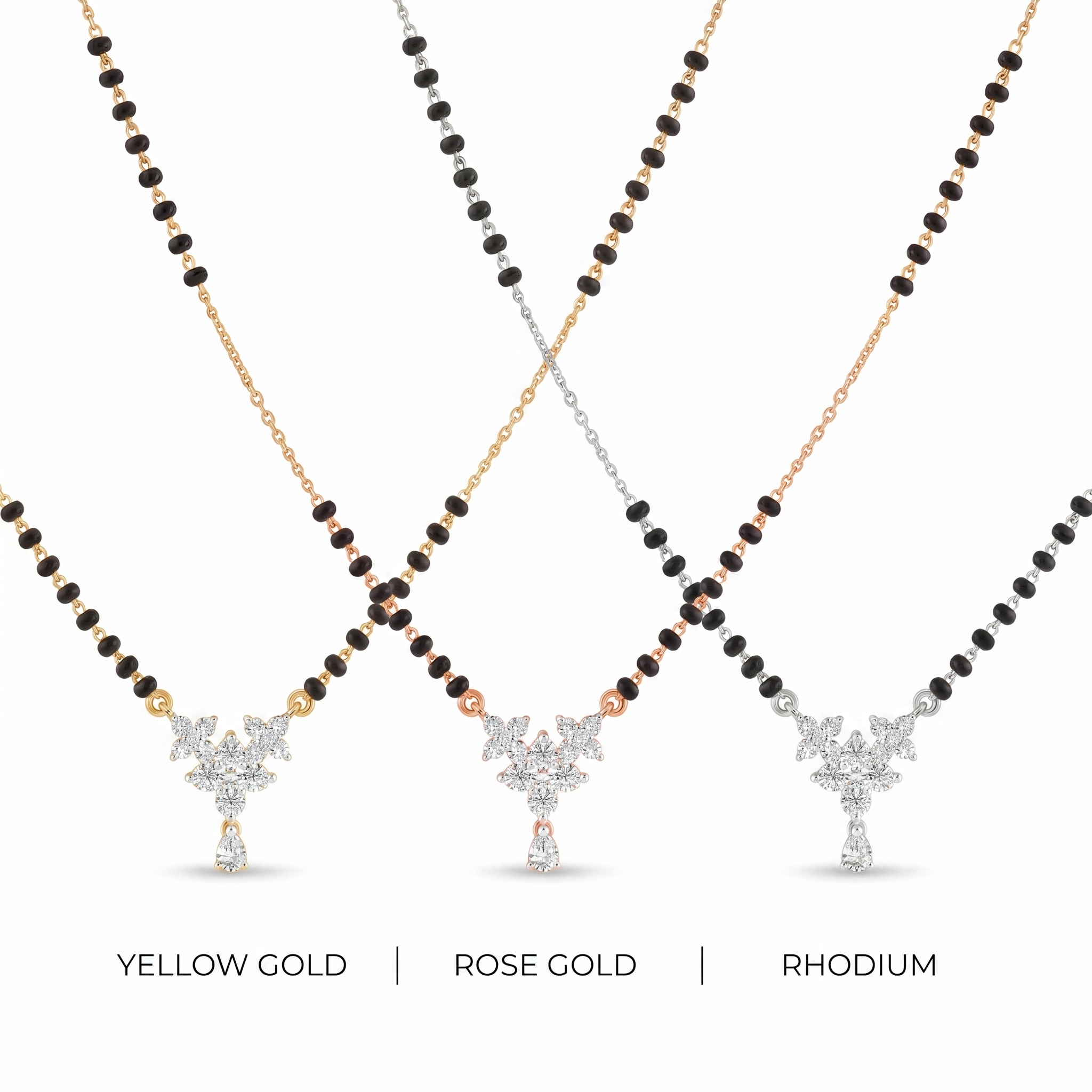 Ornate Cascade Diamond Mangalsutra by SVADEZI
