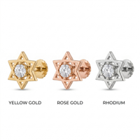 Aureate Reverence Diamond Nose Pin by SVADEZI
