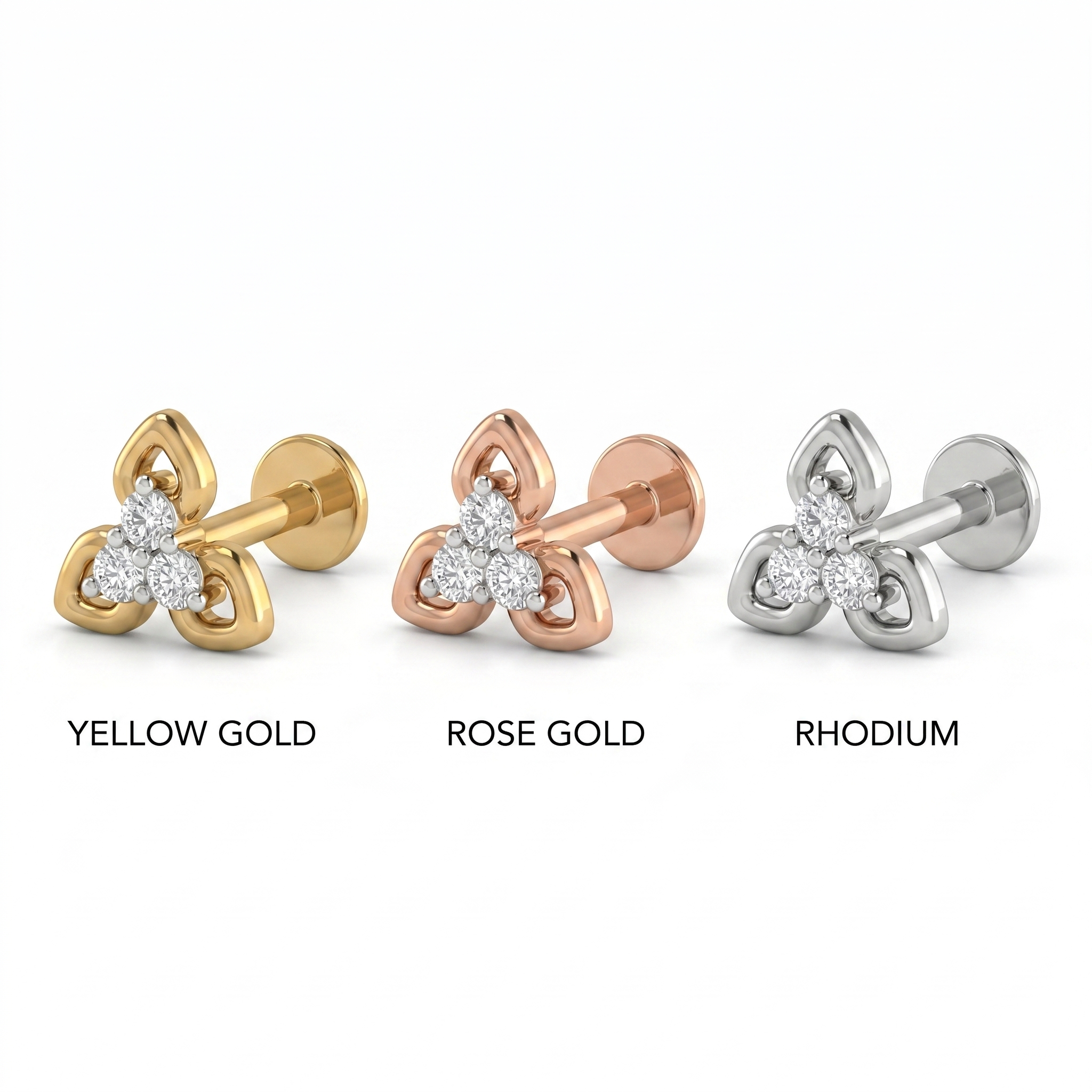 Pristine Bloom Diamond Nose Pin by SVADEZI