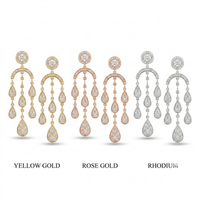 Gilded Lustre Diamond Earrings by SVADEZI