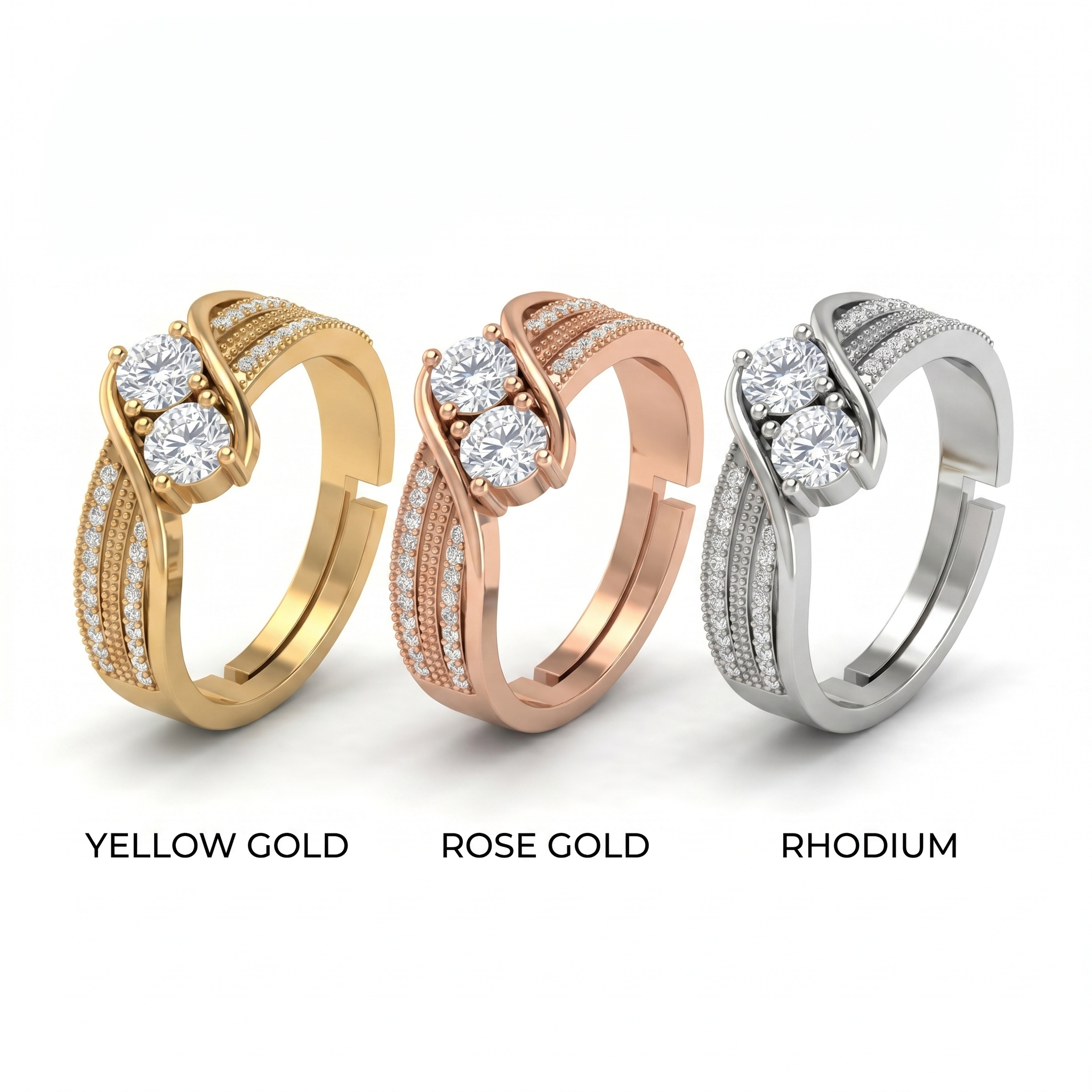 Cascading Petal Diamond Ring by SVADEZI
