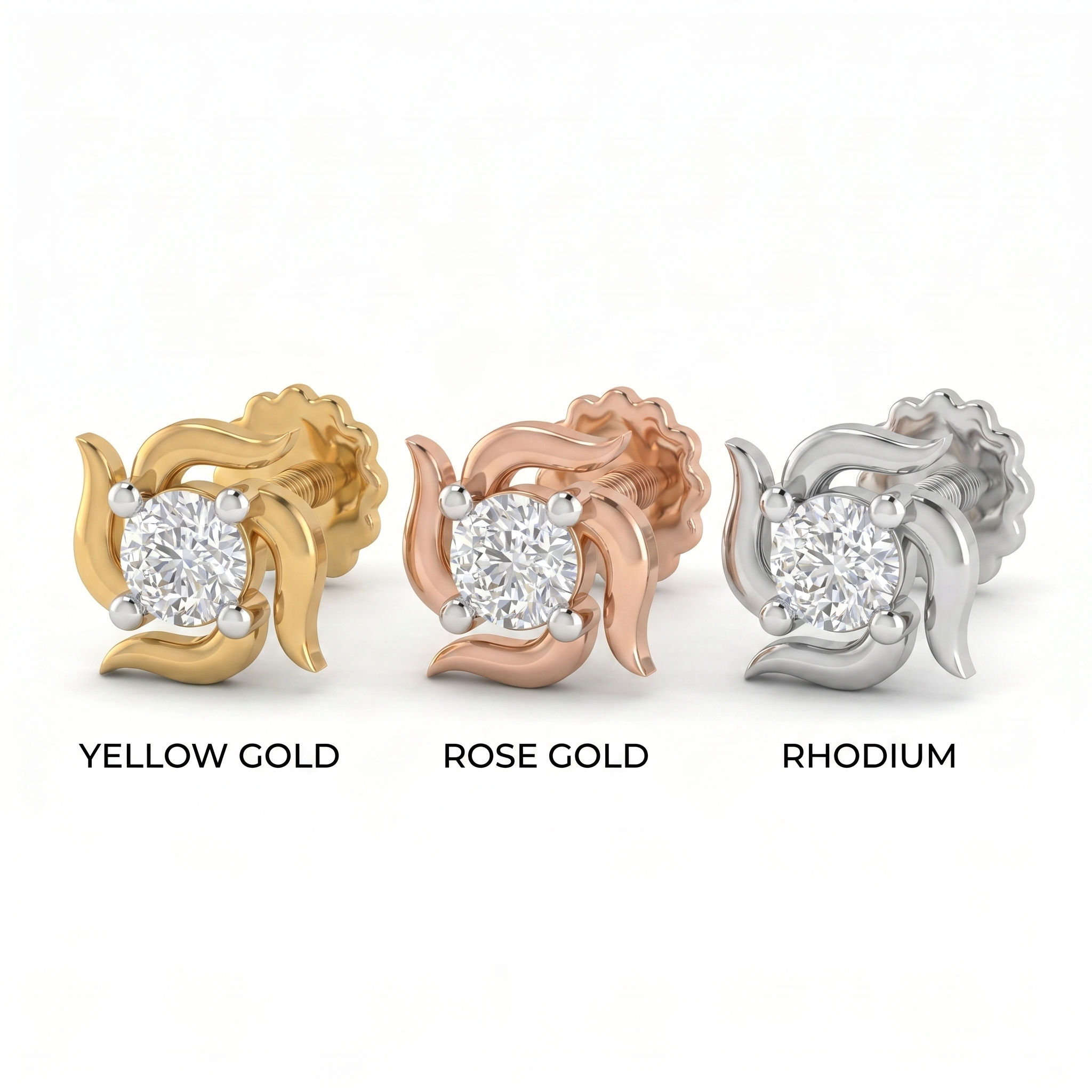 Enchanted Charm Diamond Nose Pin by SVADEZI