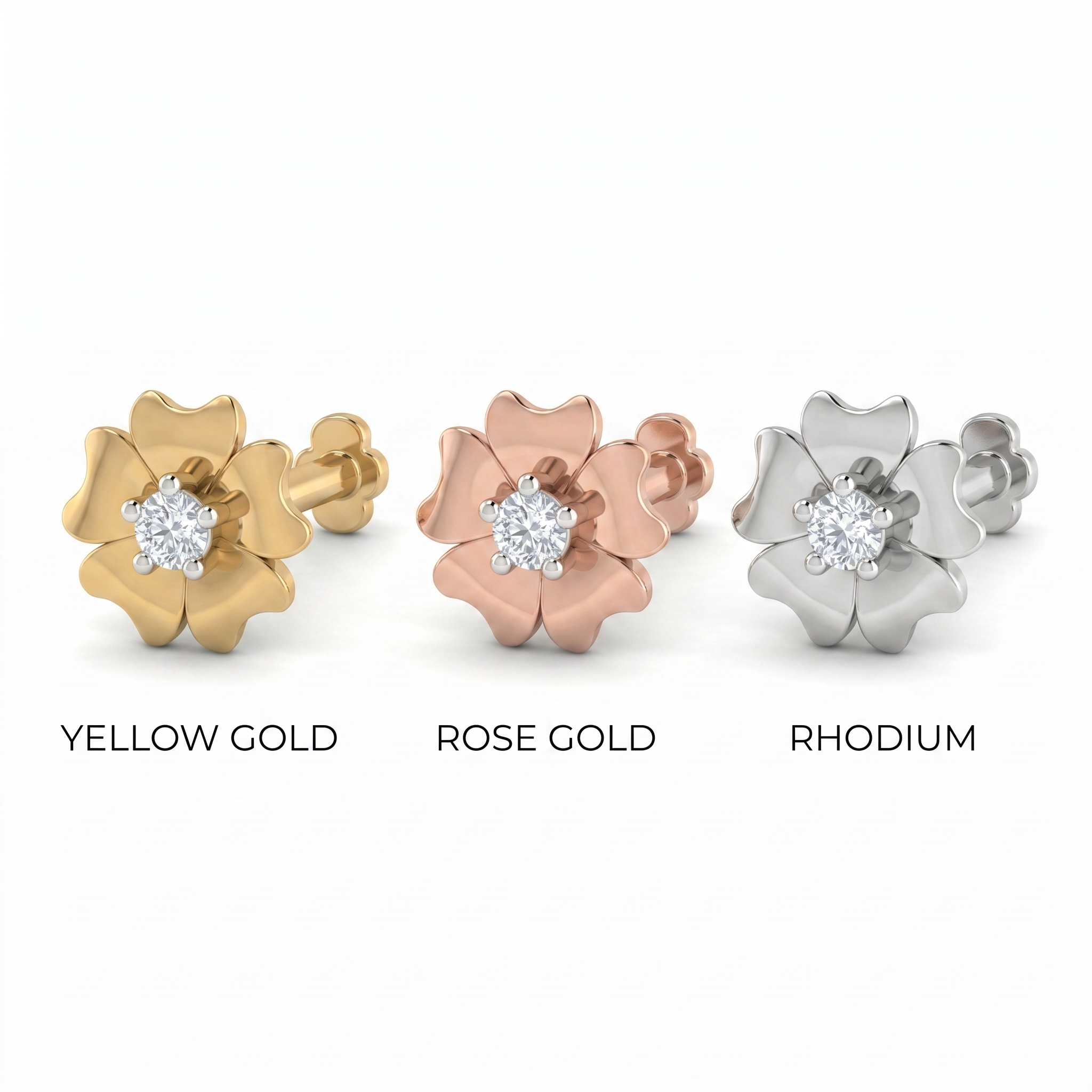 Ornate Grace Diamond Nose Pin by SVADEZI