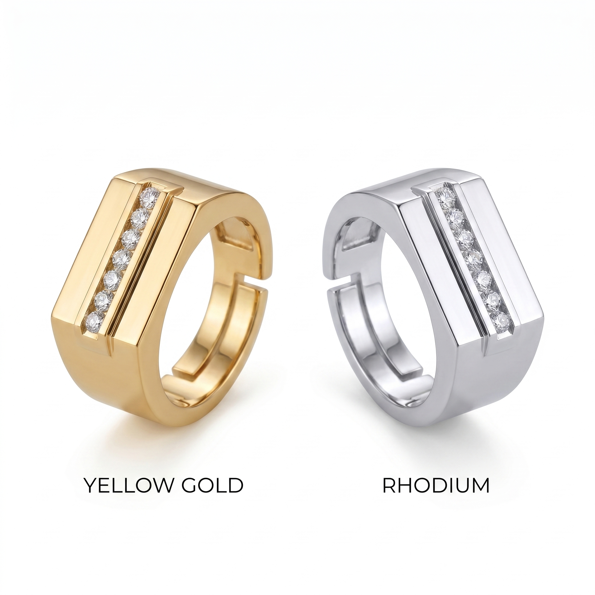 Gilded Radiance Men's Diamond Ring by SVADEZI