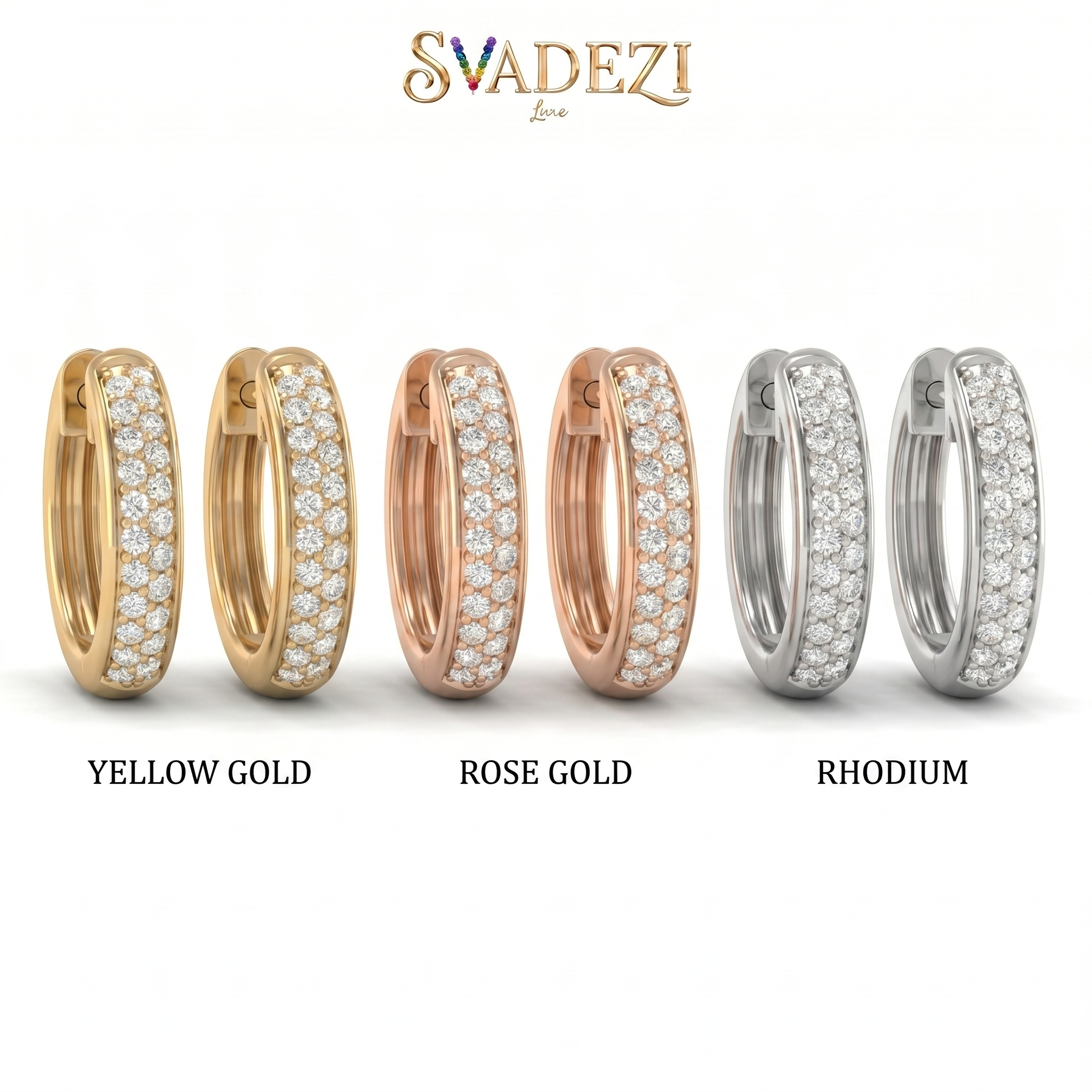Gilded Petal Diamond Earrings by SVADEZI