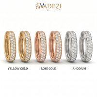 Gilded Petal Diamond Earrings by SVADEZI