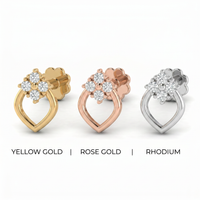 Resplendent Beauty Diamond Nose Pin by SVADEZI