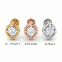 Glowing Sonnet Diamond Nose Pin by SVADEZI