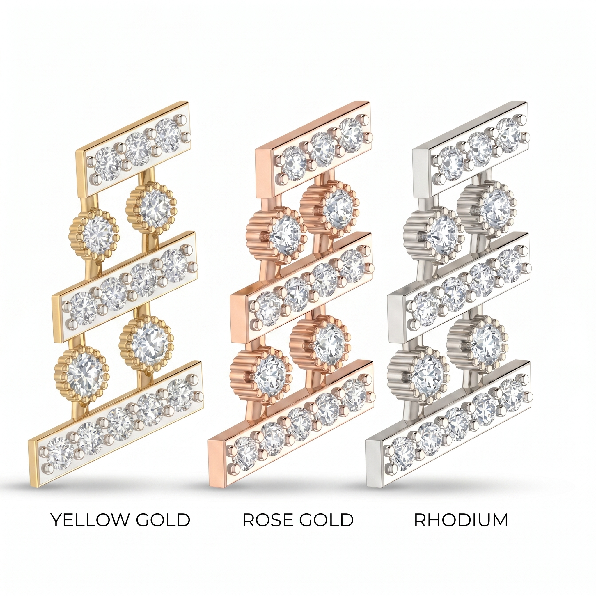 Imperial Ballad Diamond Earrings by SVADEZI