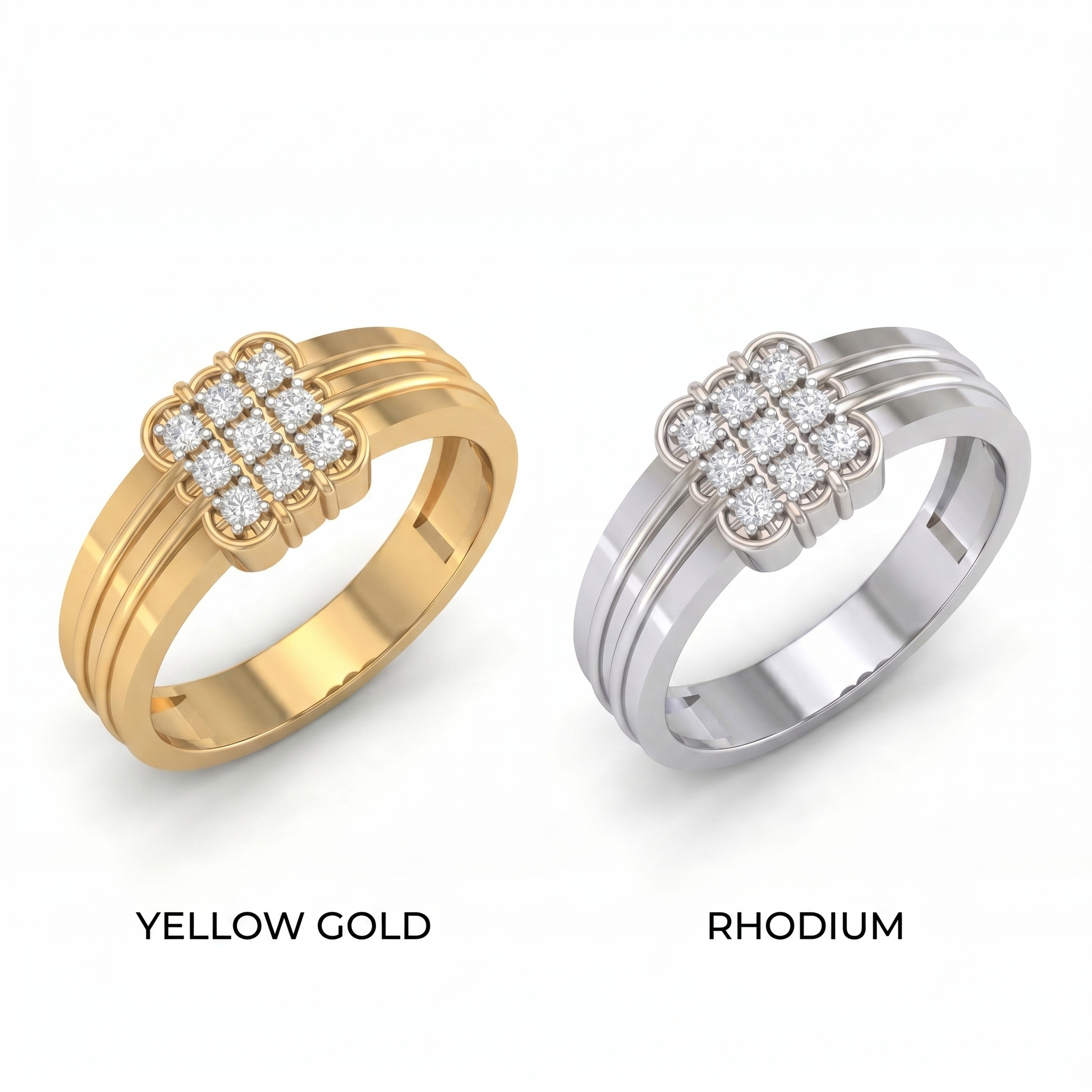 Resplendent Melody Men's Diamond Ring by SVADEZI