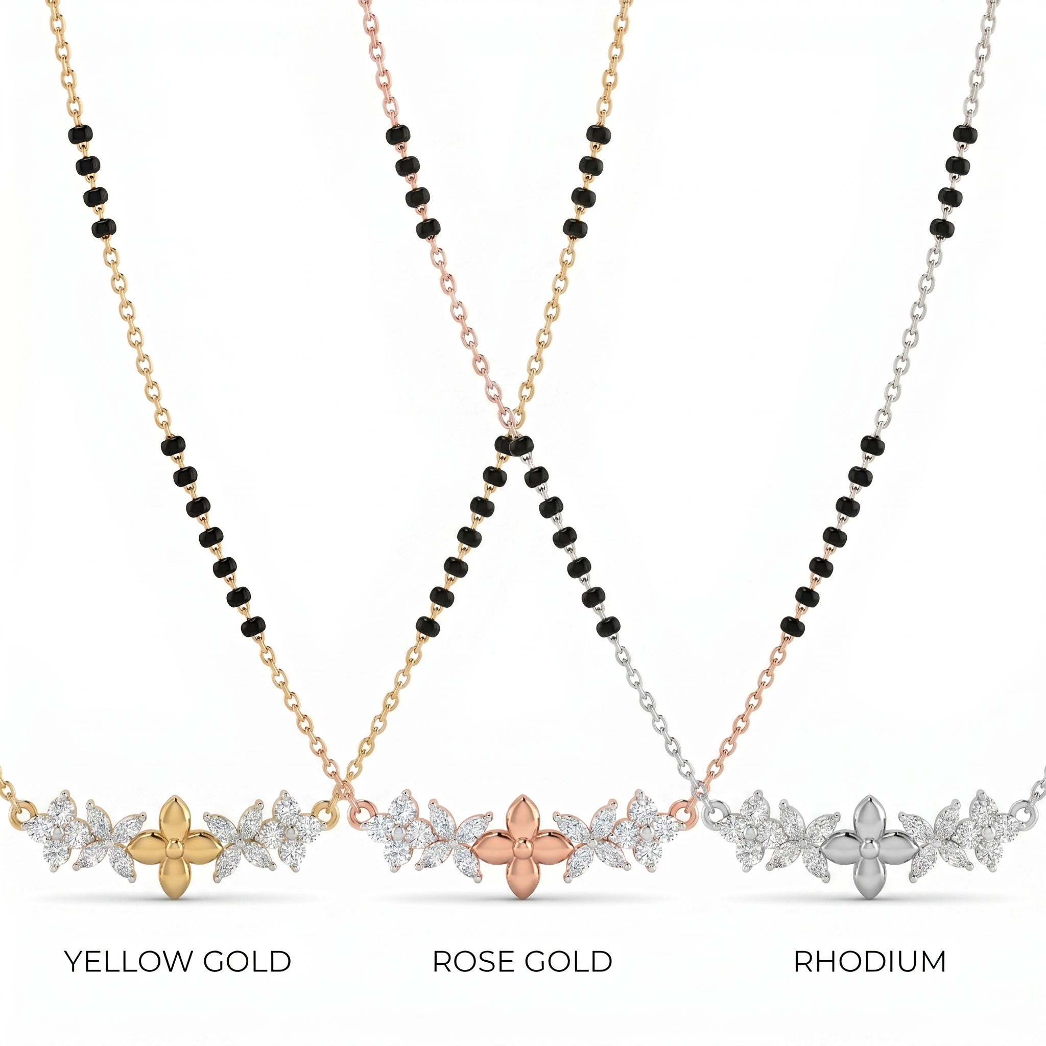 Ornate Embrace Diamond Mangalsutra by SVADEZI