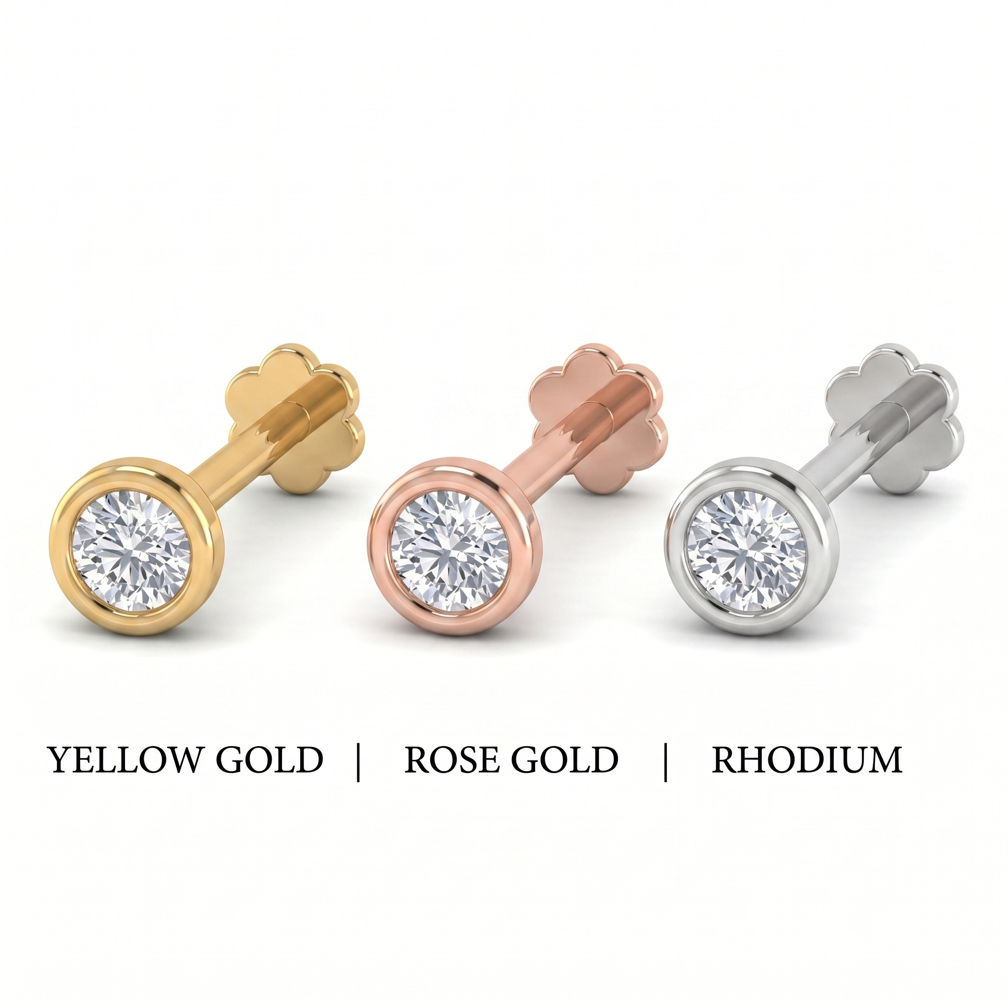 Divine Memory Diamond Nose Pin by SVADEZI