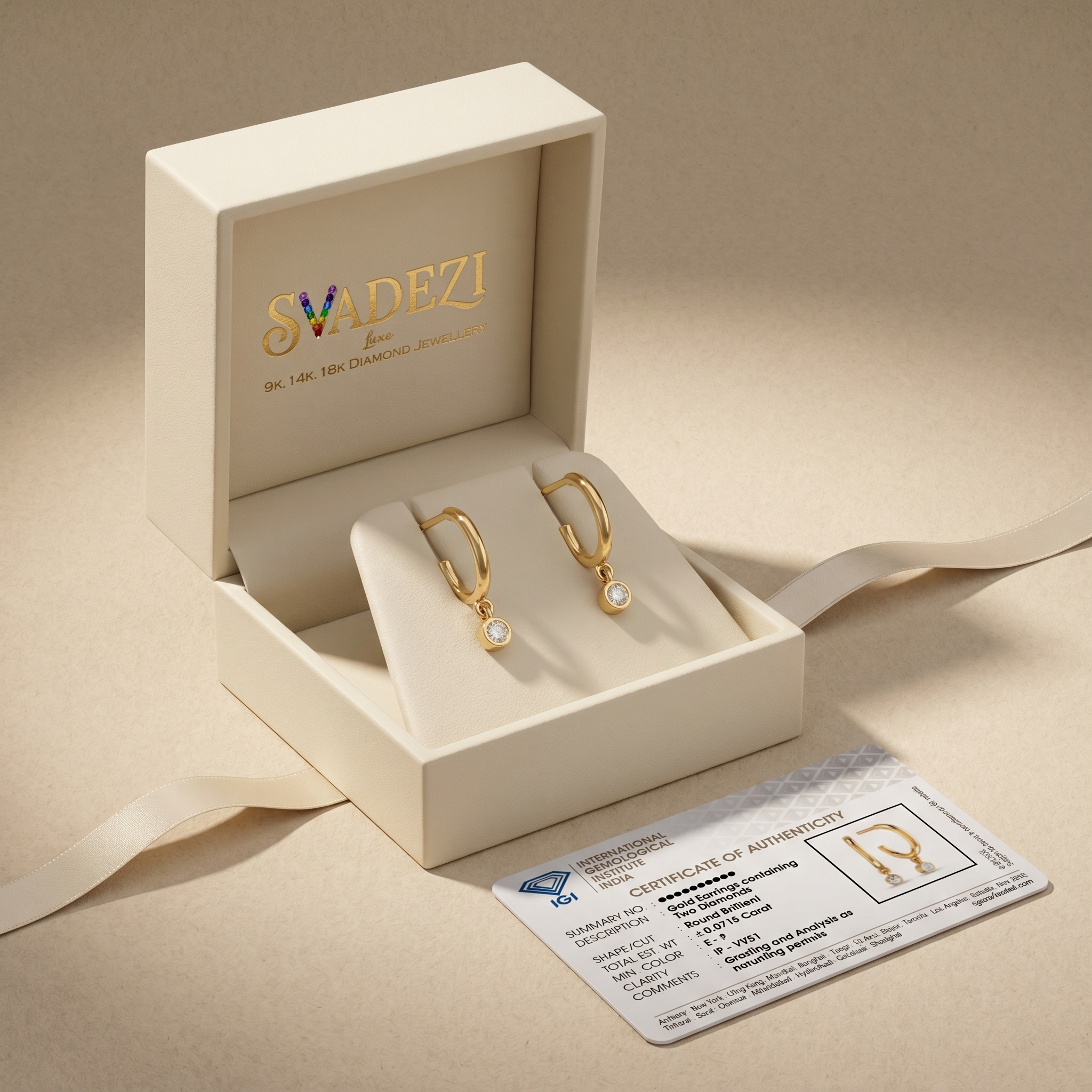 Resplendent Reverie Diamond Earrings by SVADEZI