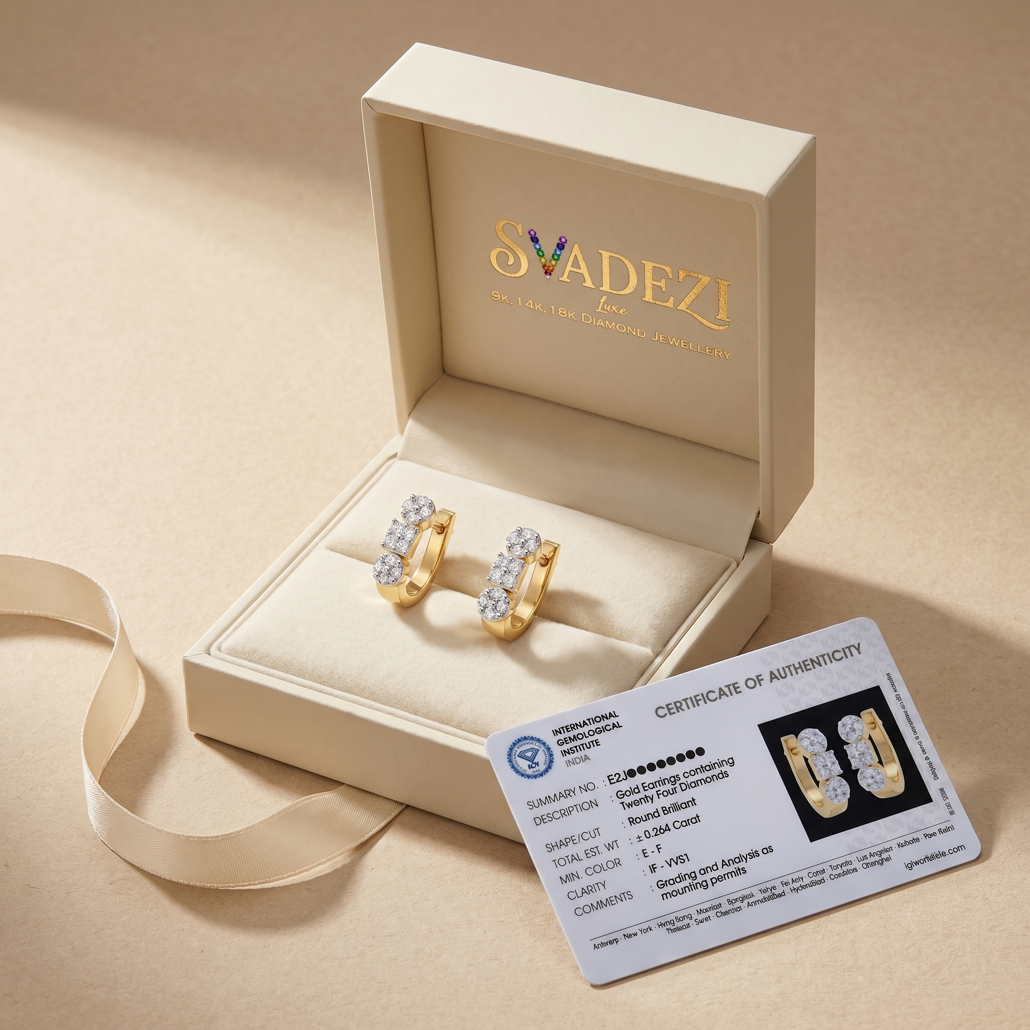 Tender Beauty Diamond Earrings by SVADEZI