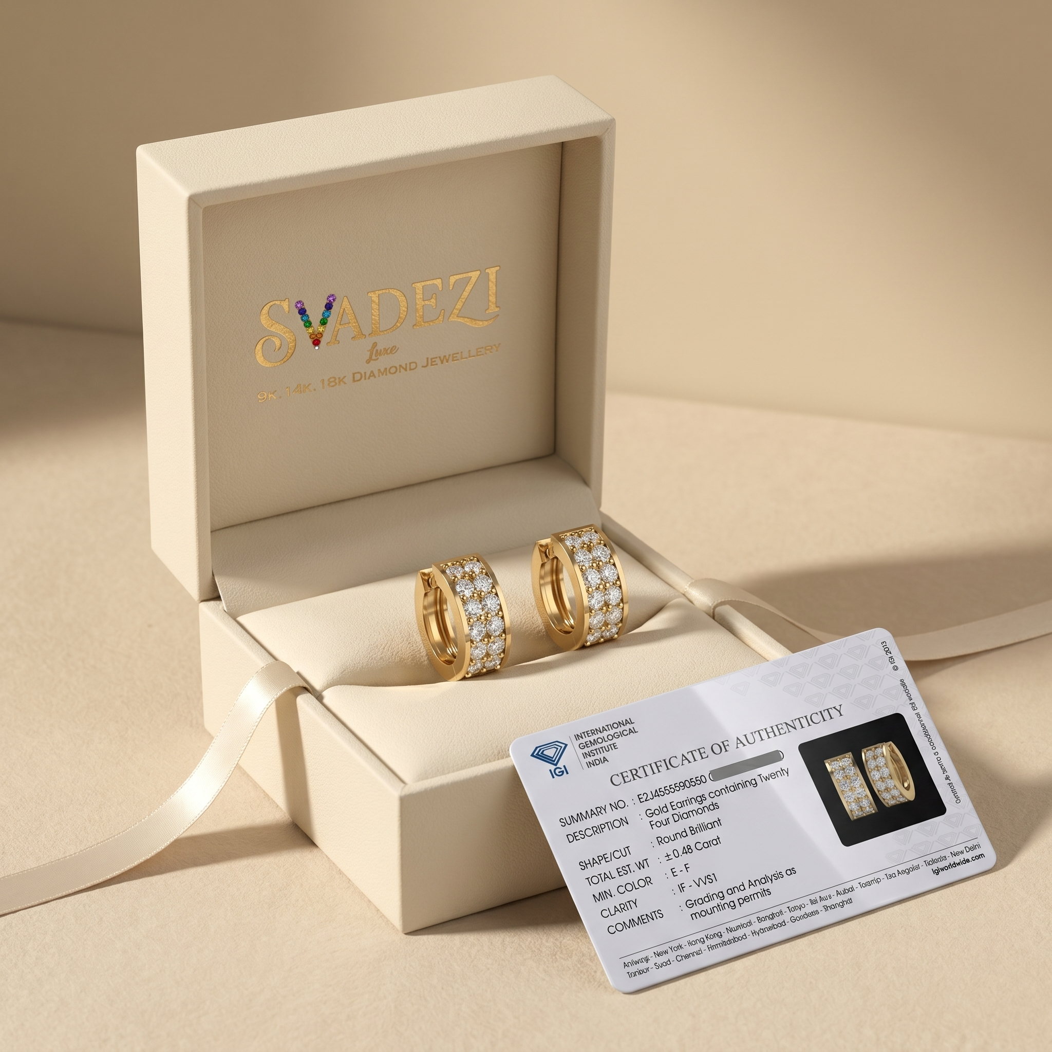 Glowing Ode Diamond Earrings by SVADEZI