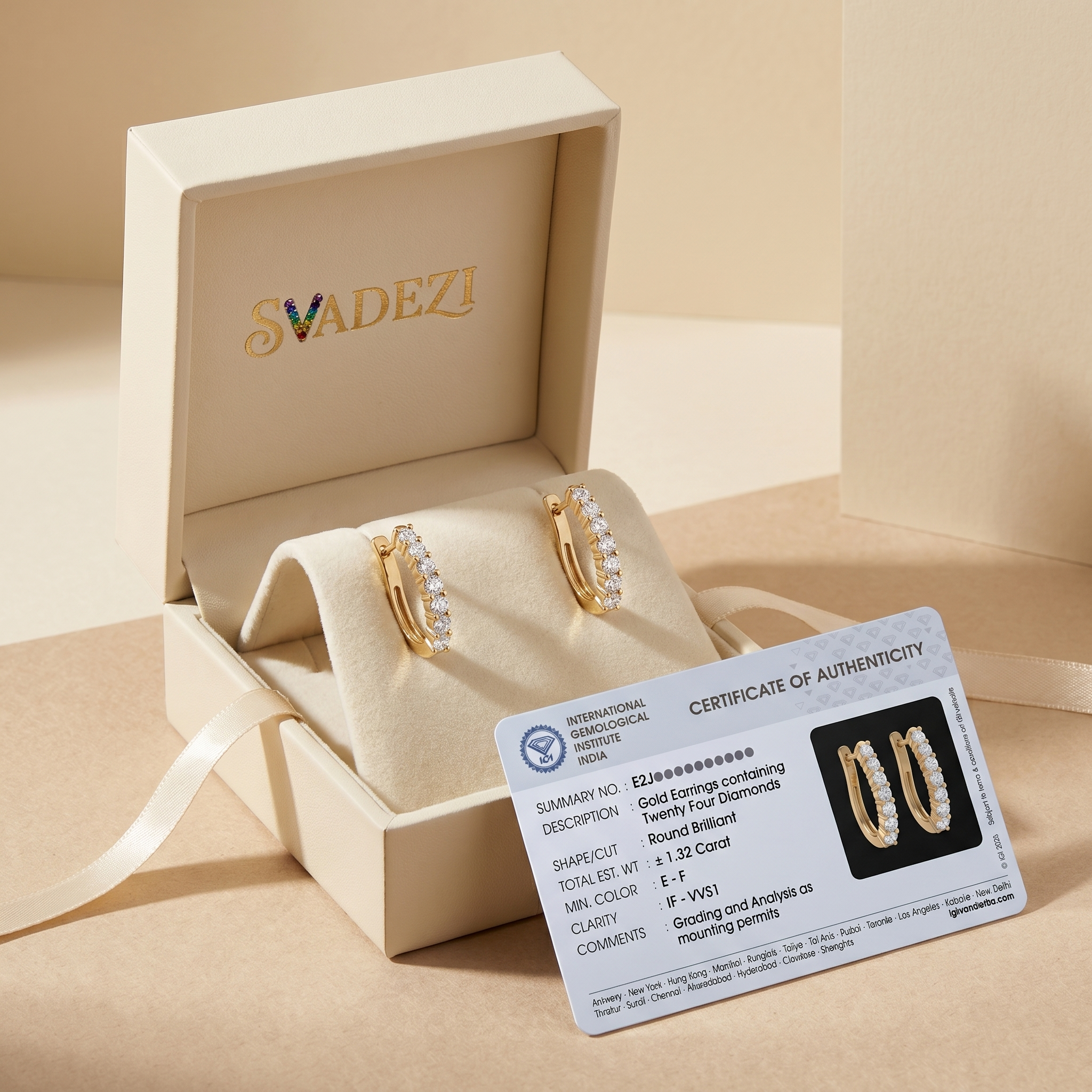 Velvet Ode Diamond Earrings by SVADEZI