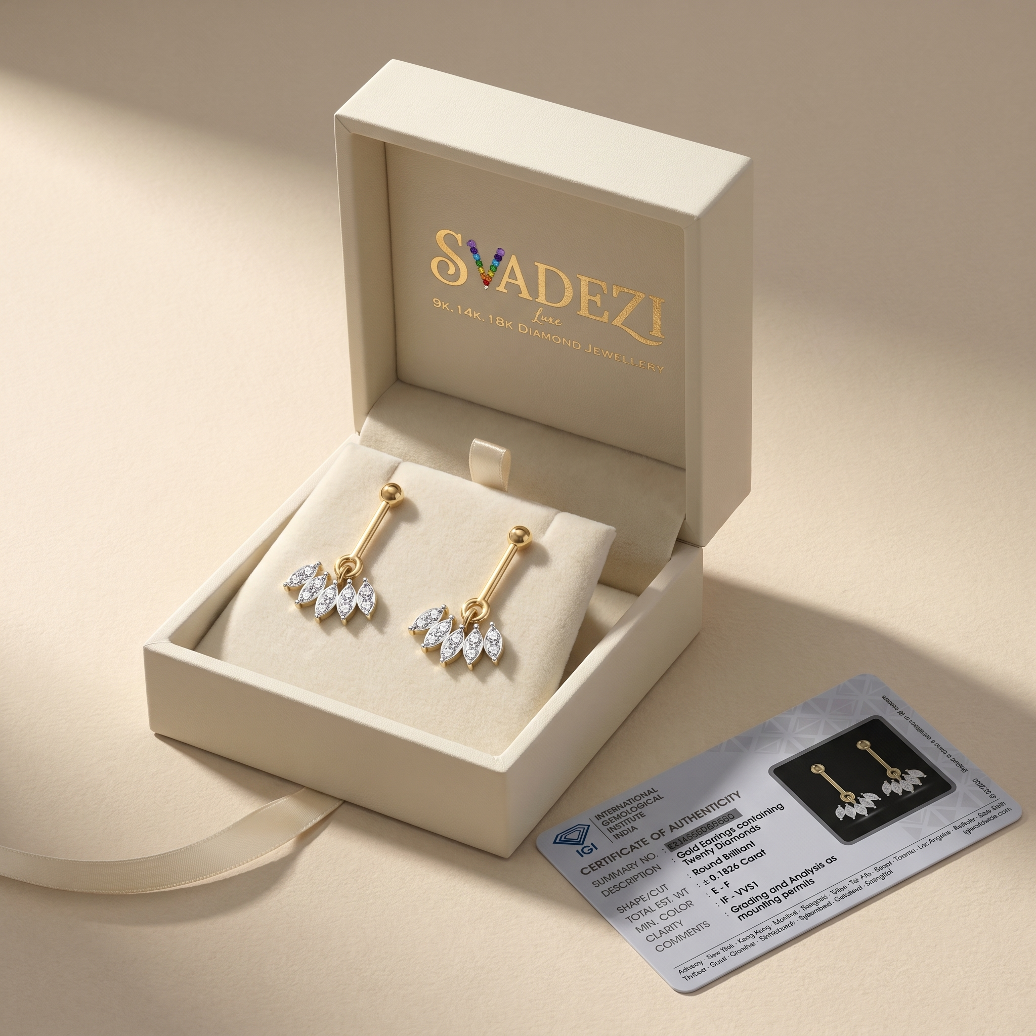 Solstice Ode Diamond Earrings by SVADEZI