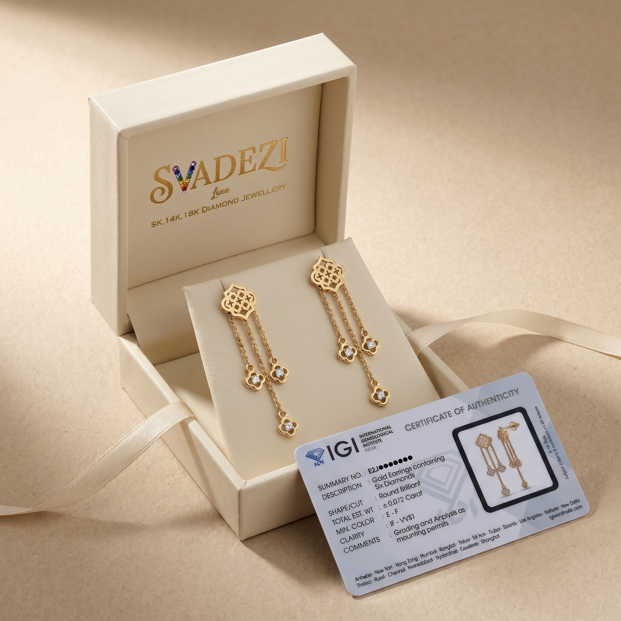 Regal Sonata Diamond Earrings by SVADEZI