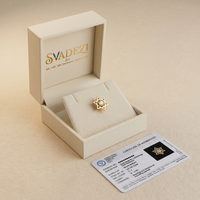 Aureate Reverence Diamond Nose Pin by SVADEZI