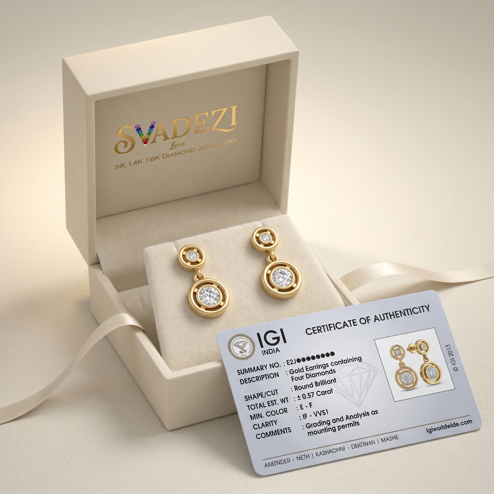 Bold Promise Diamond Earrings by SVADEZI
