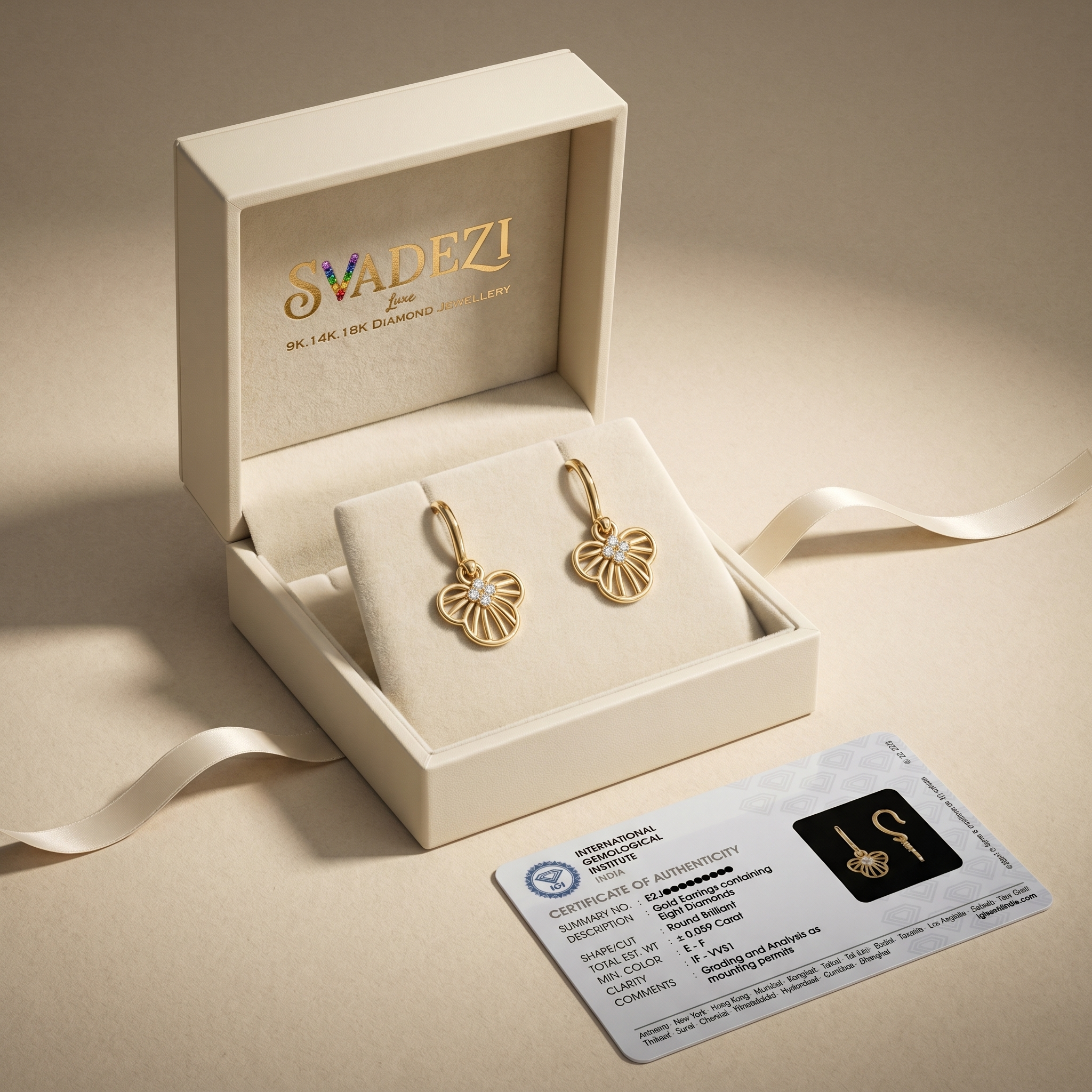 Mystic Elegance Diamond Earrings by SVADEZI