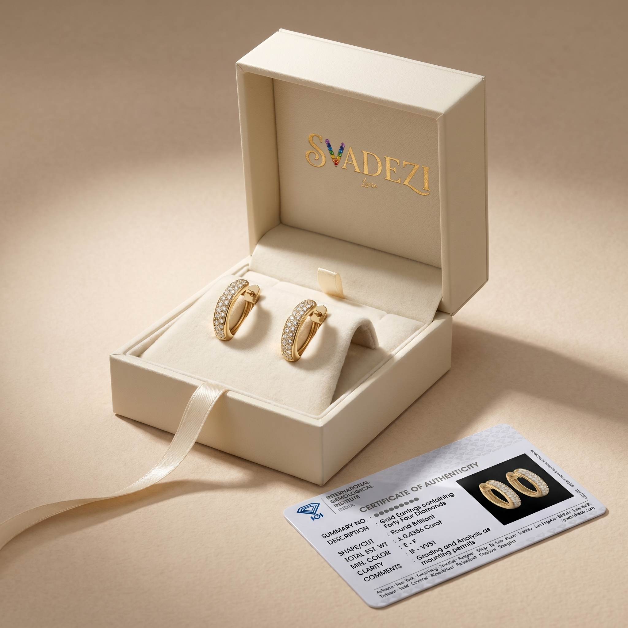 Gilded Petal Diamond Earrings by SVADEZI