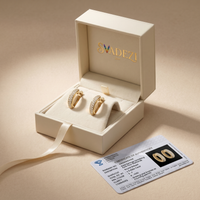 Gilded Petal Diamond Earrings by SVADEZI