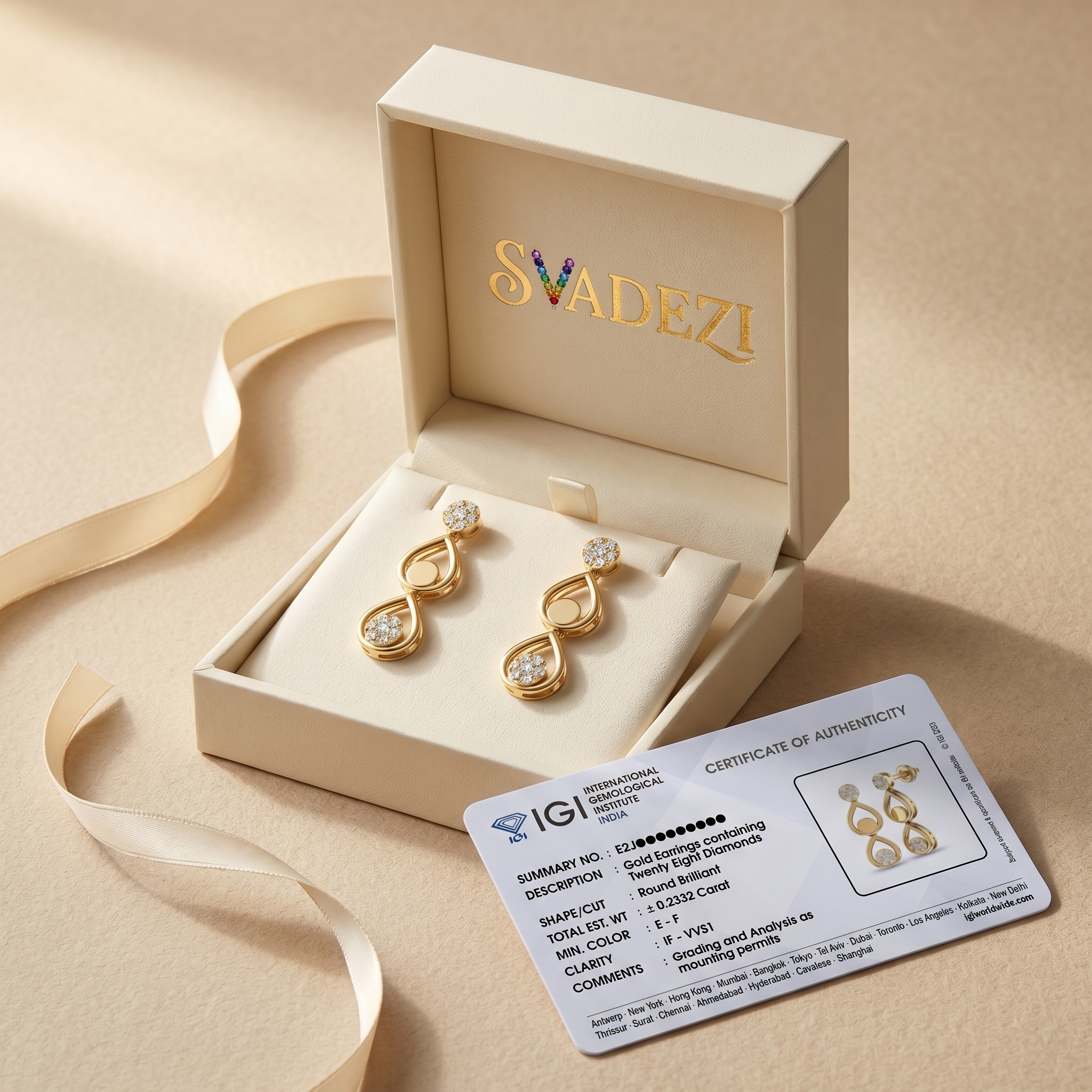 Divine Sonata Diamond Earrings by SVADEZI