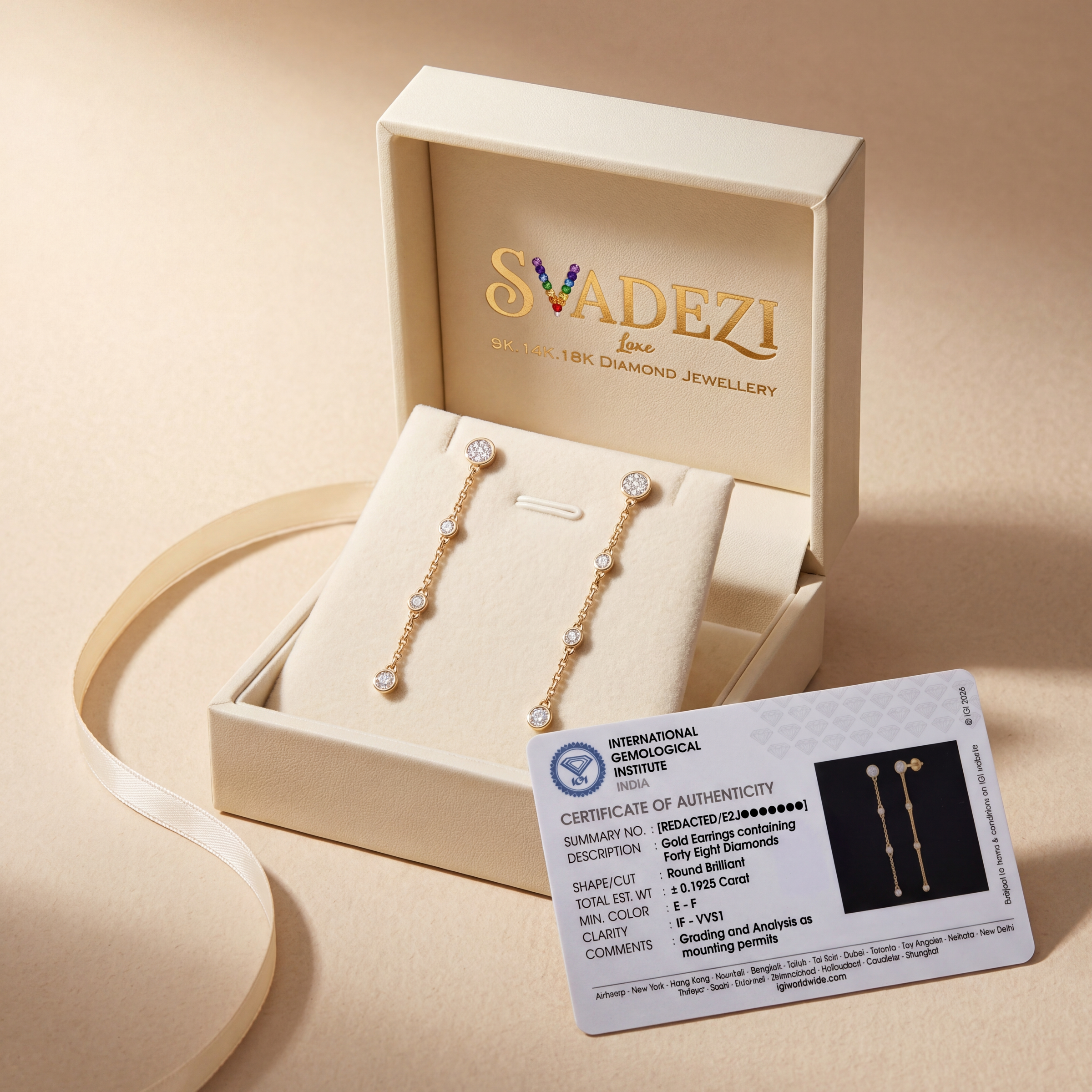 Majestic Sonata Diamond Earrings by SVADEZI