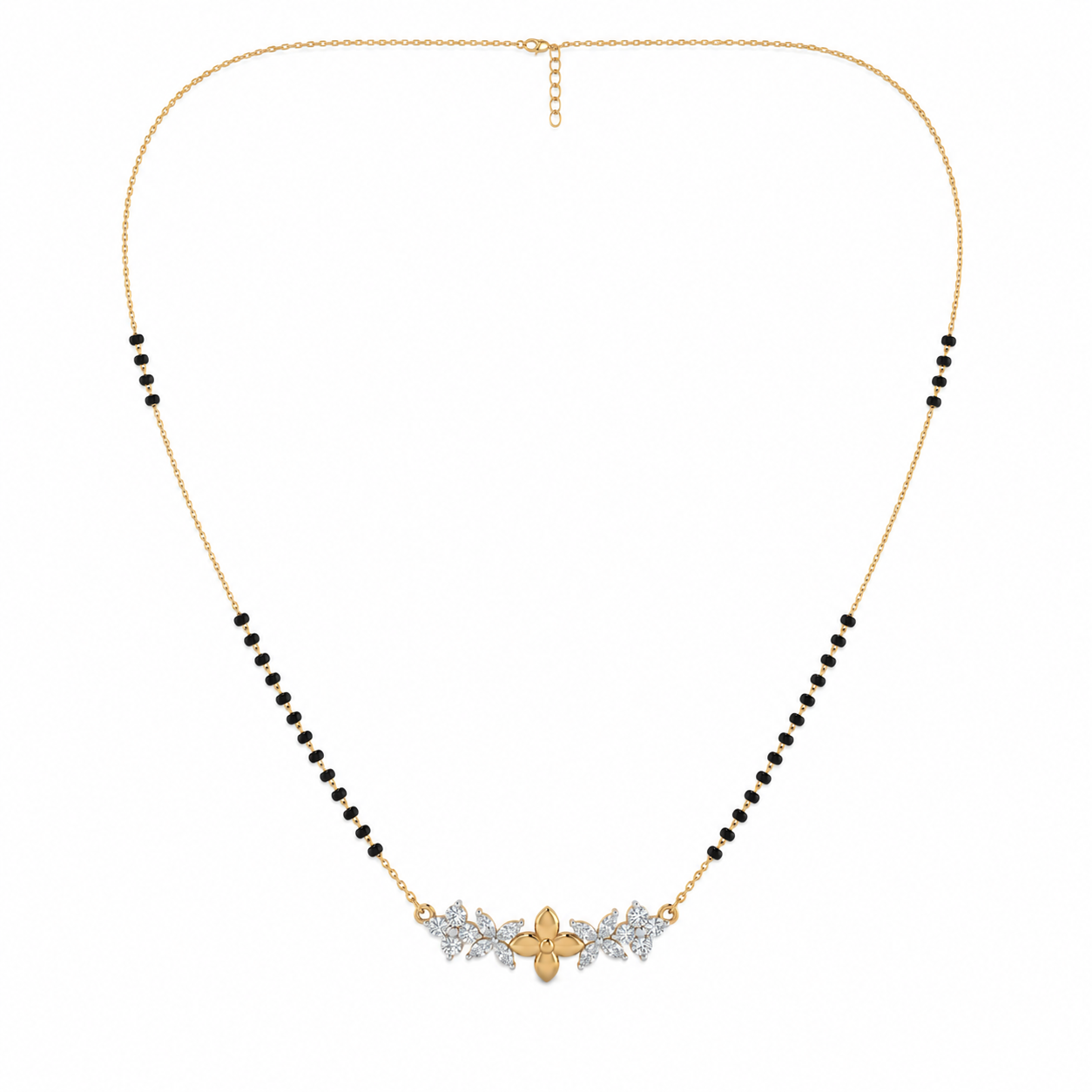 Ornate Embrace Diamond Mangalsutra by SVADEZI