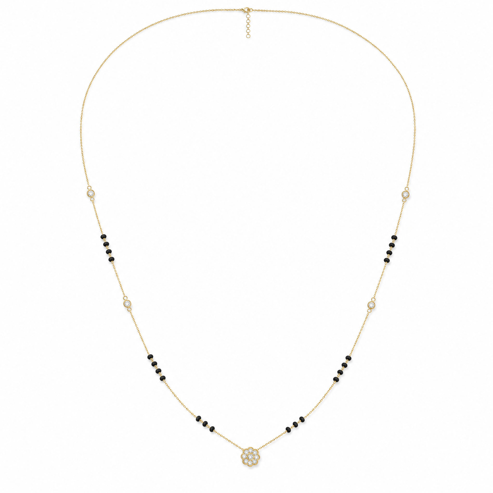 Crowned Brilliance Diamond Mangalsutra by SVADEZI