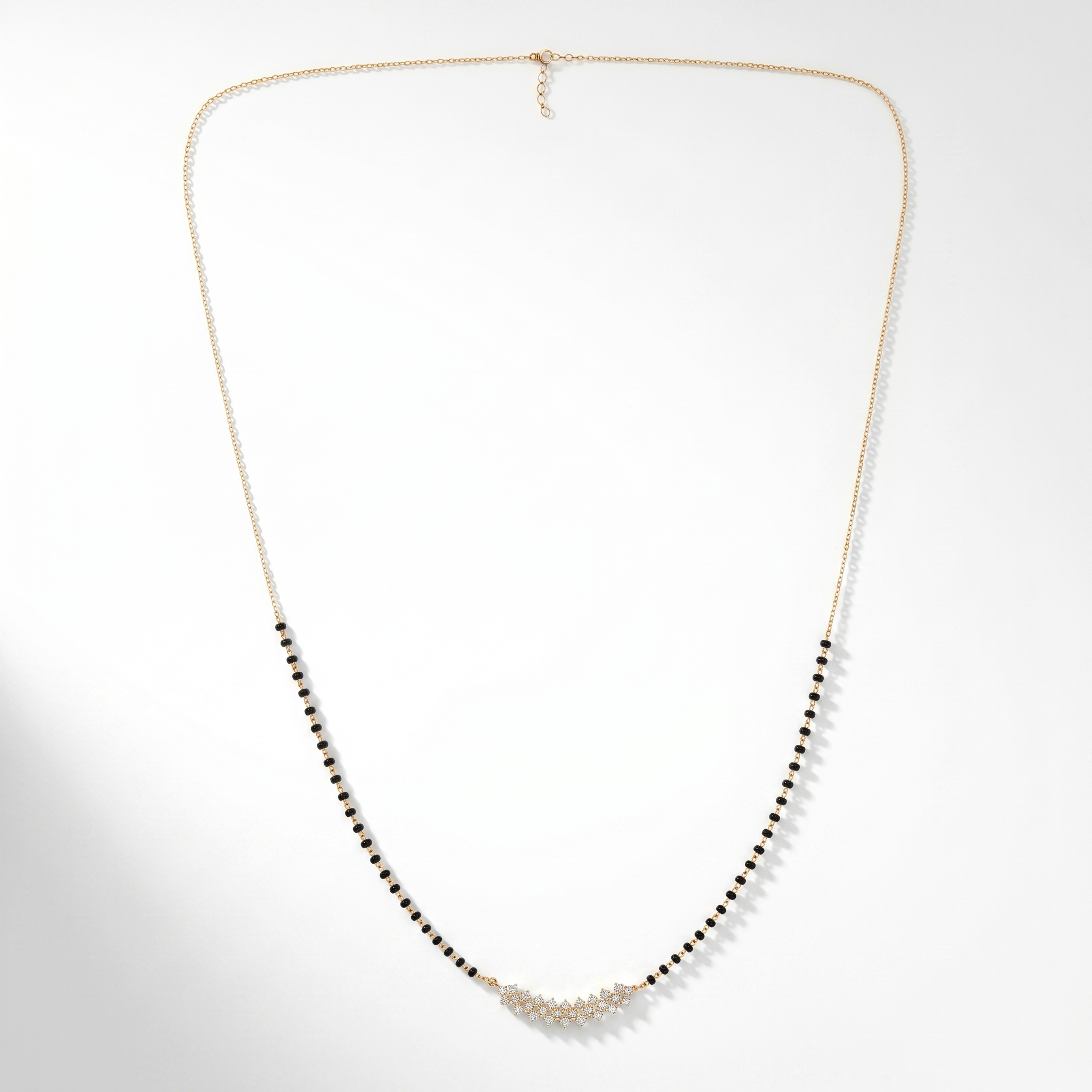 Sparkling Halo Diamond Mangalsutra by SVADEZI