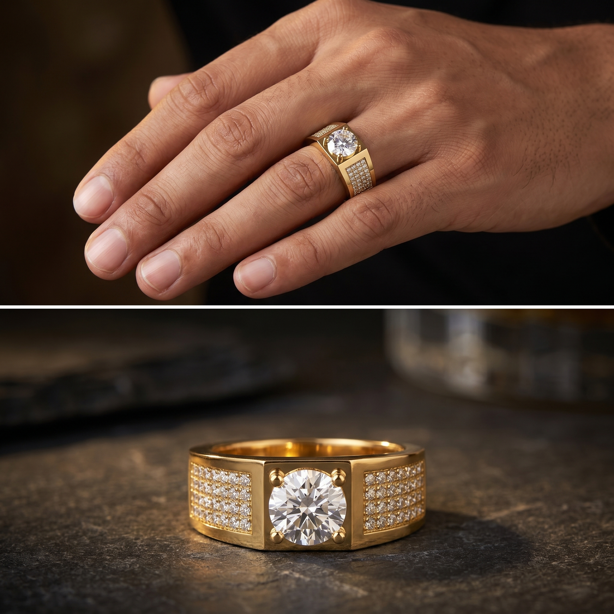 Cascading Reverie Men's Diamond Ring by SVADEZI