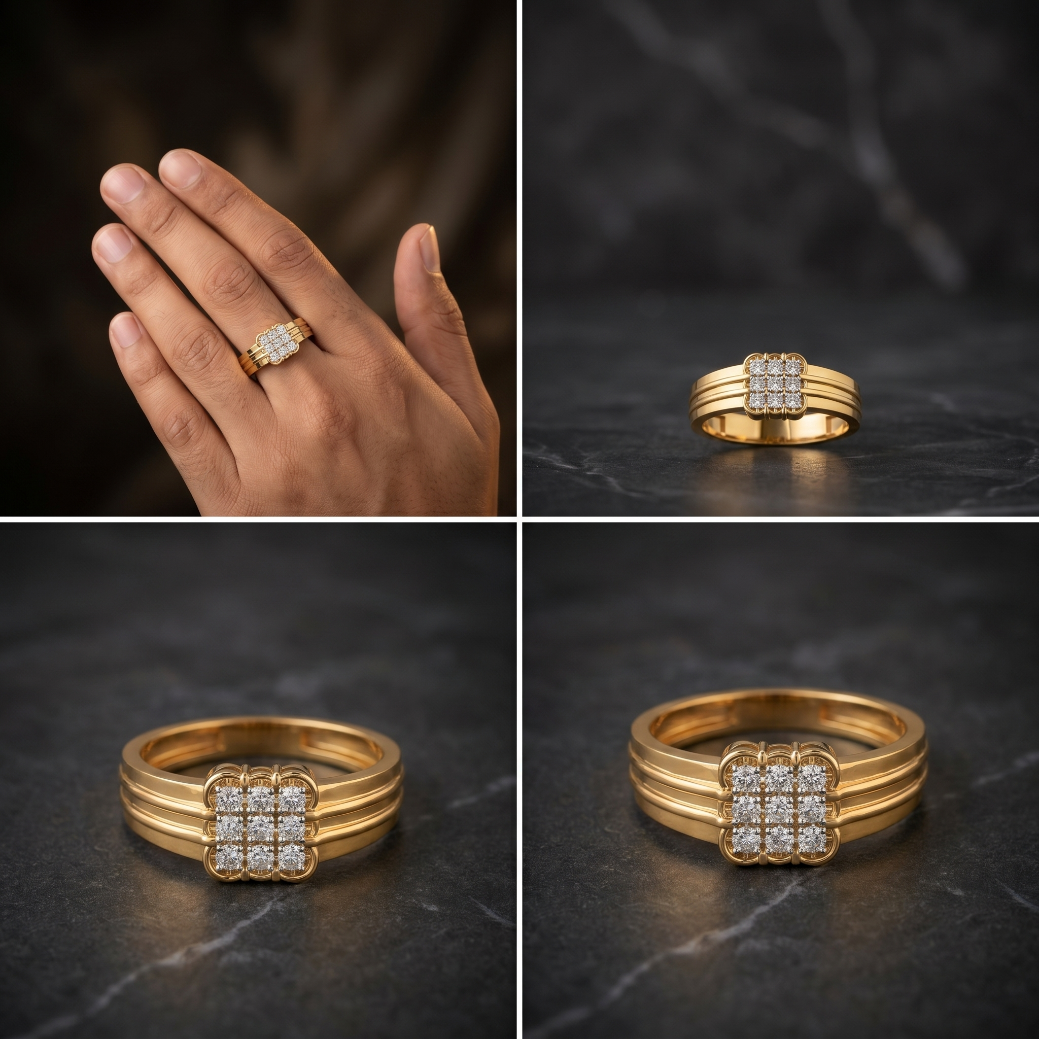 Resplendent Melody Men's Diamond Ring by SVADEZI