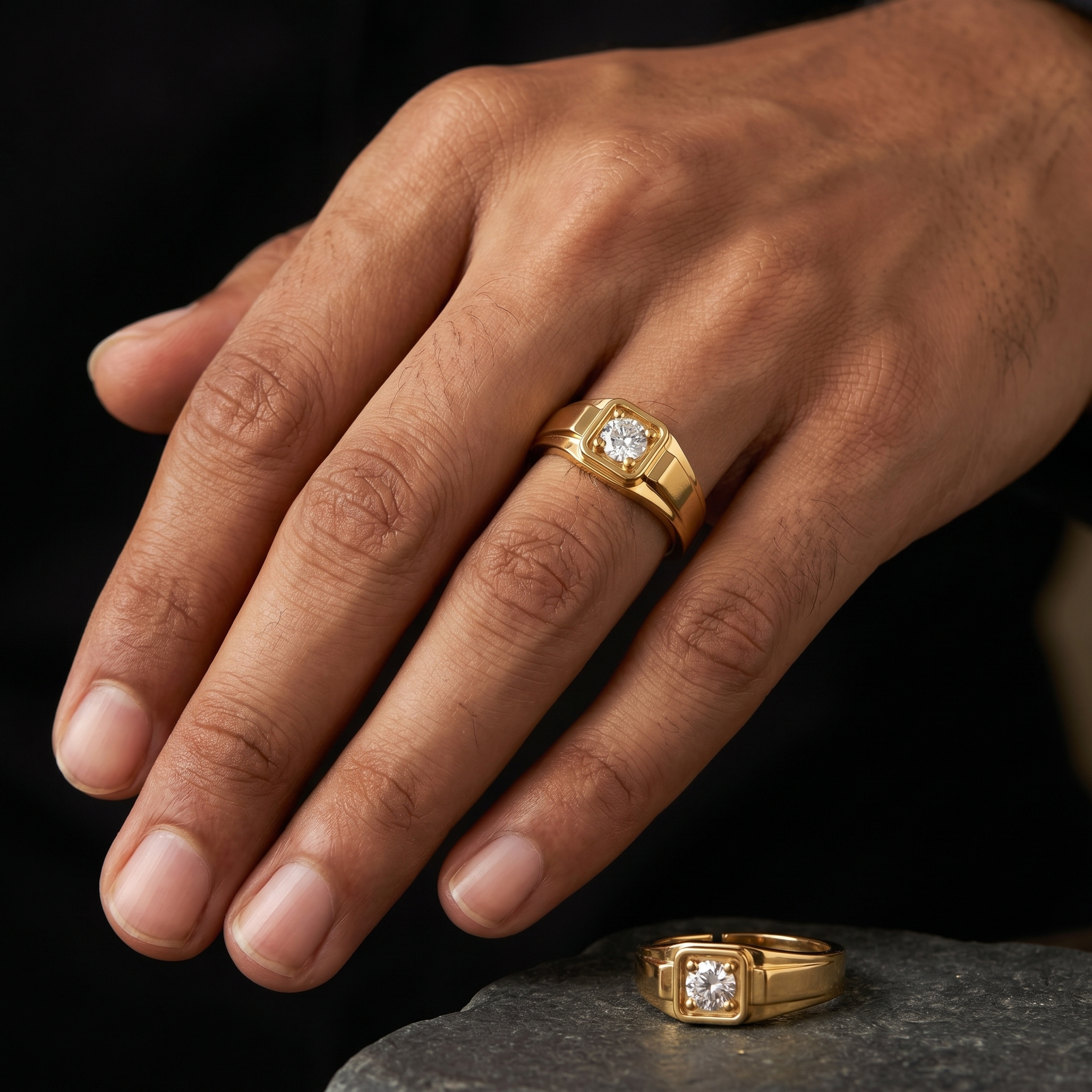 Sovereign Embrace Men's Diamond Ring by SVADEZI