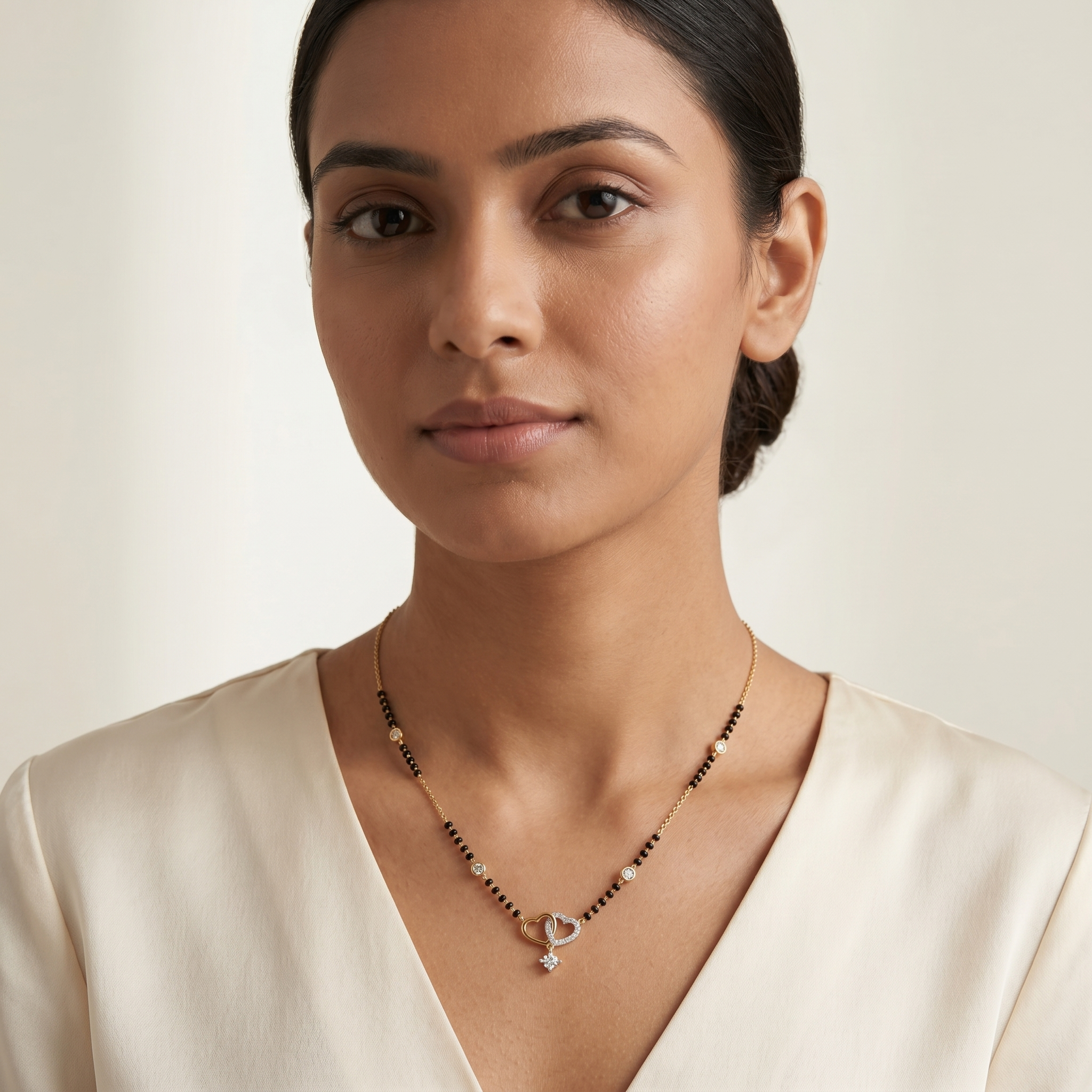Sovereign Charm Diamond Mangalsutra by SVADEZI