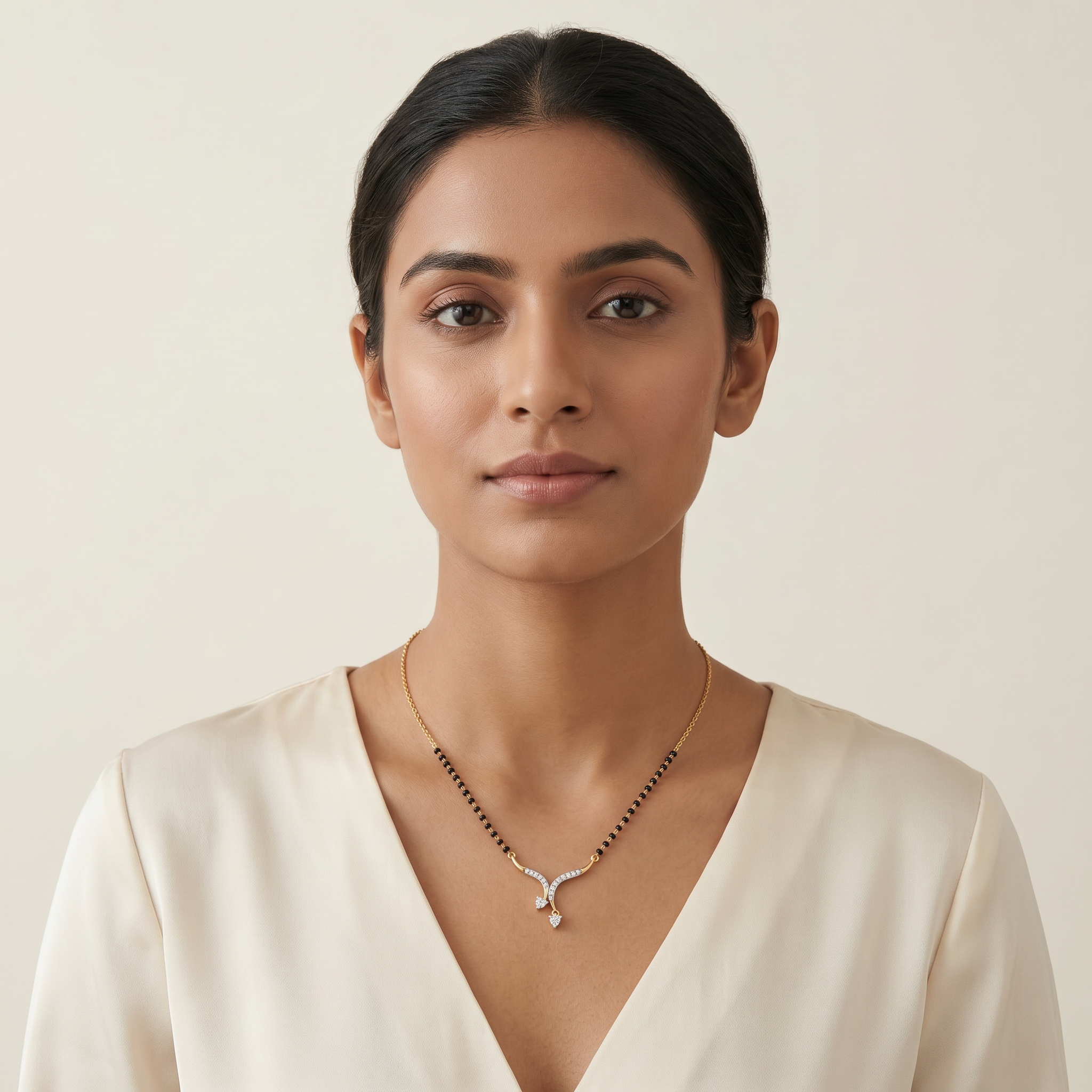 Majestic Elegance Diamond Mangalsutra by SVADEZI
