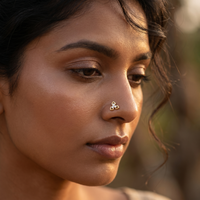 Solstice Petal Diamond Nose Pin by SVADEZI