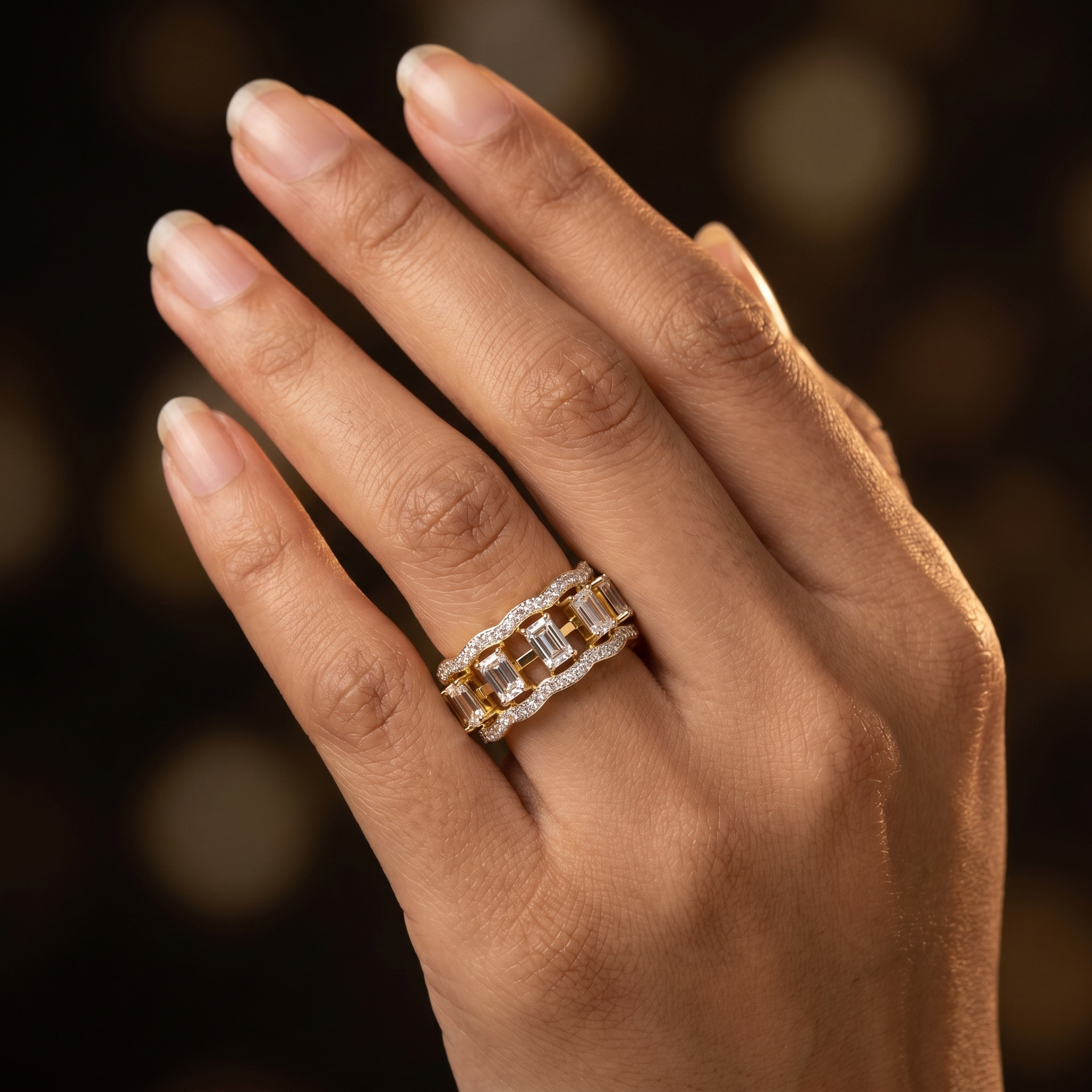 Opulent Whisper Diamond Ring by SVADEZI