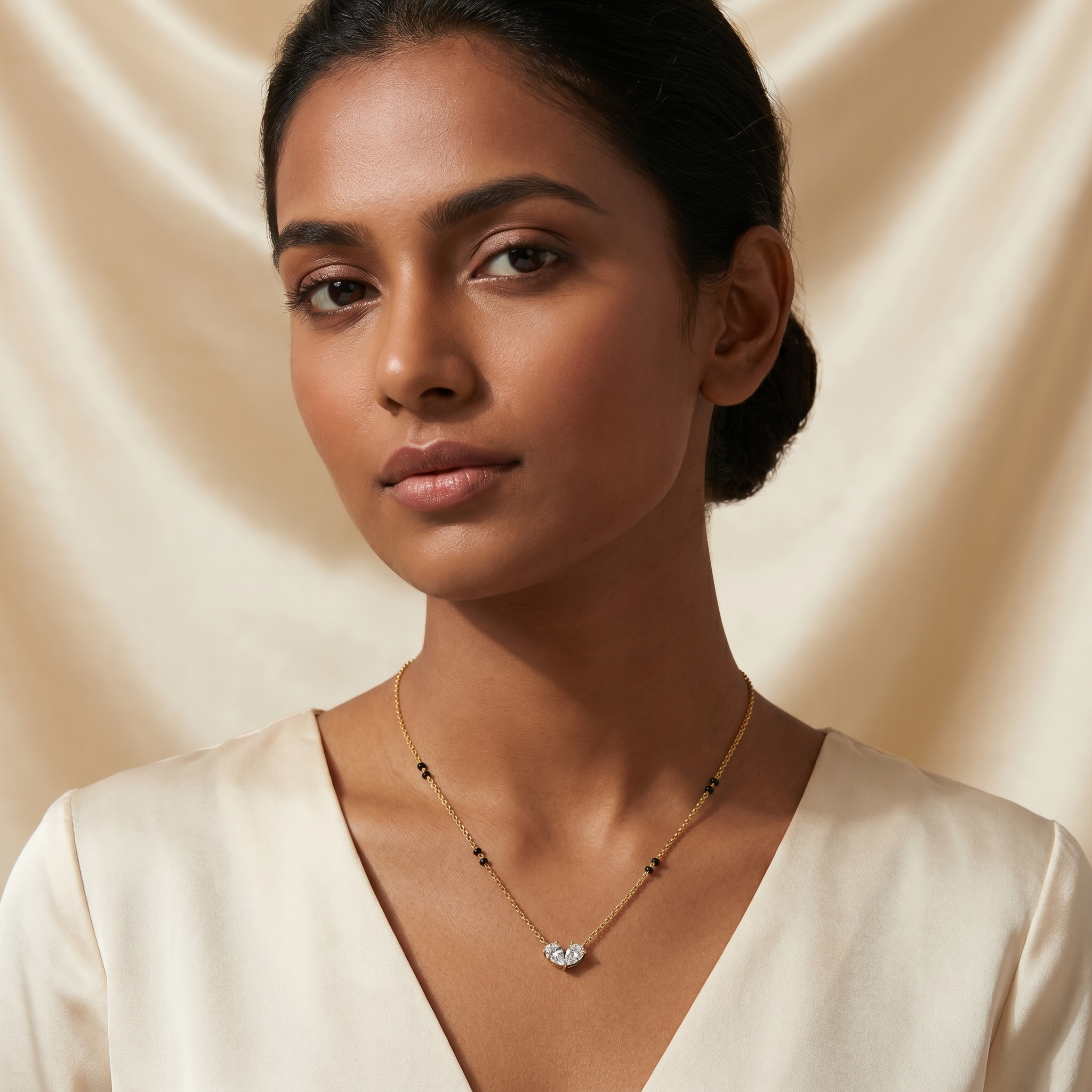 Sovereign Bloom Diamond Mangalsutra by SVADEZI