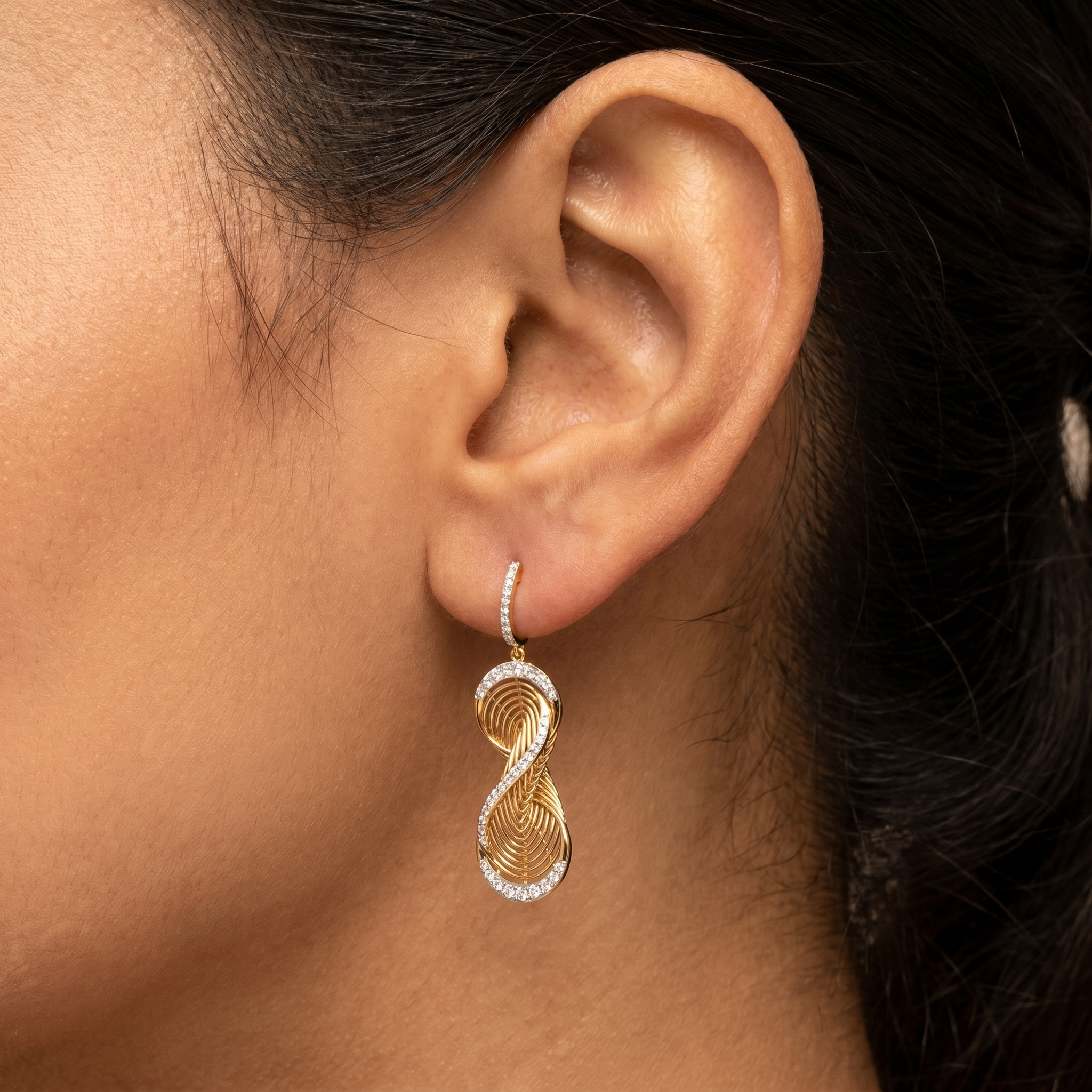 Whispering Mystique Diamond Earrings by SVADEZI