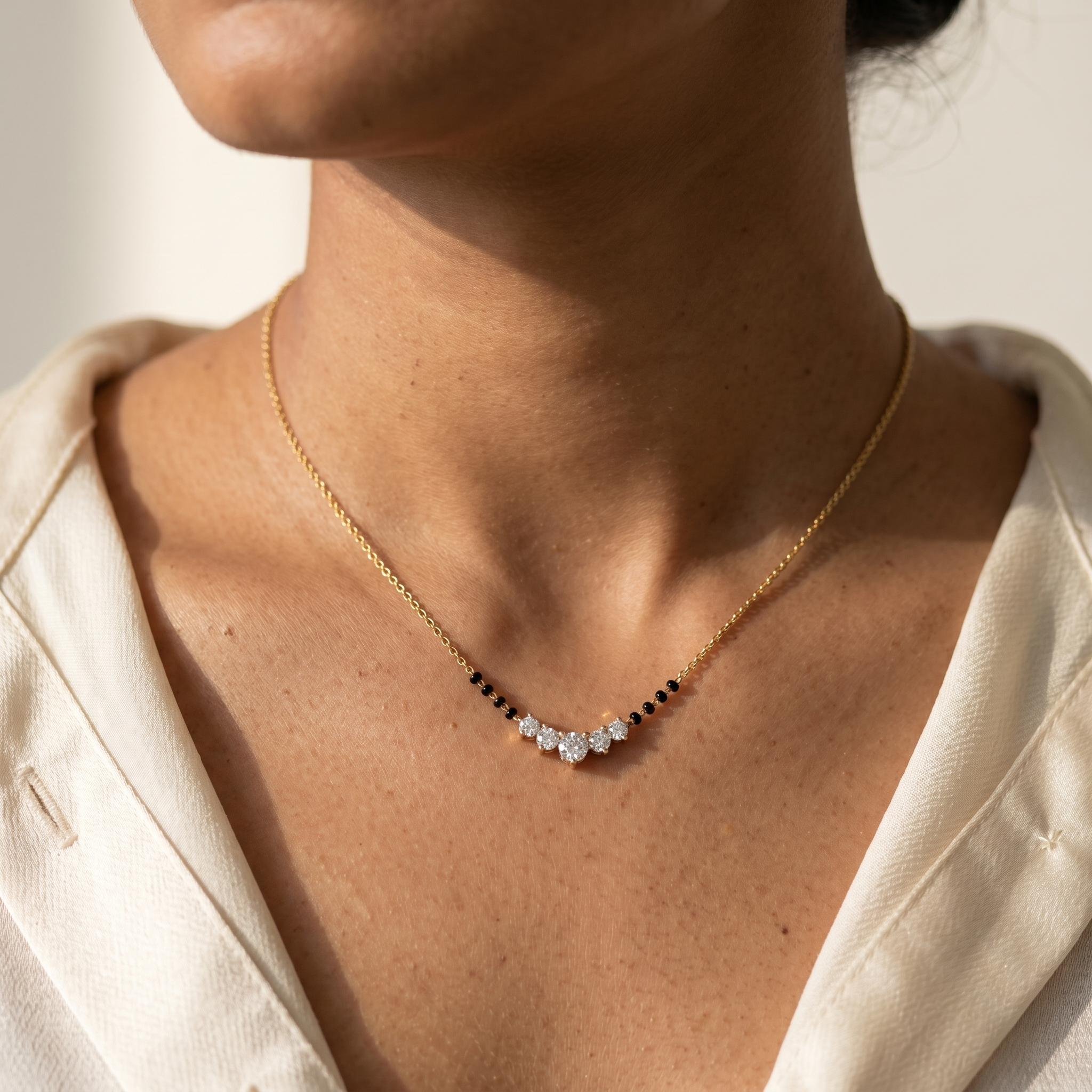 Dawn Ballad Diamond Mangalsutra by SVADEZI