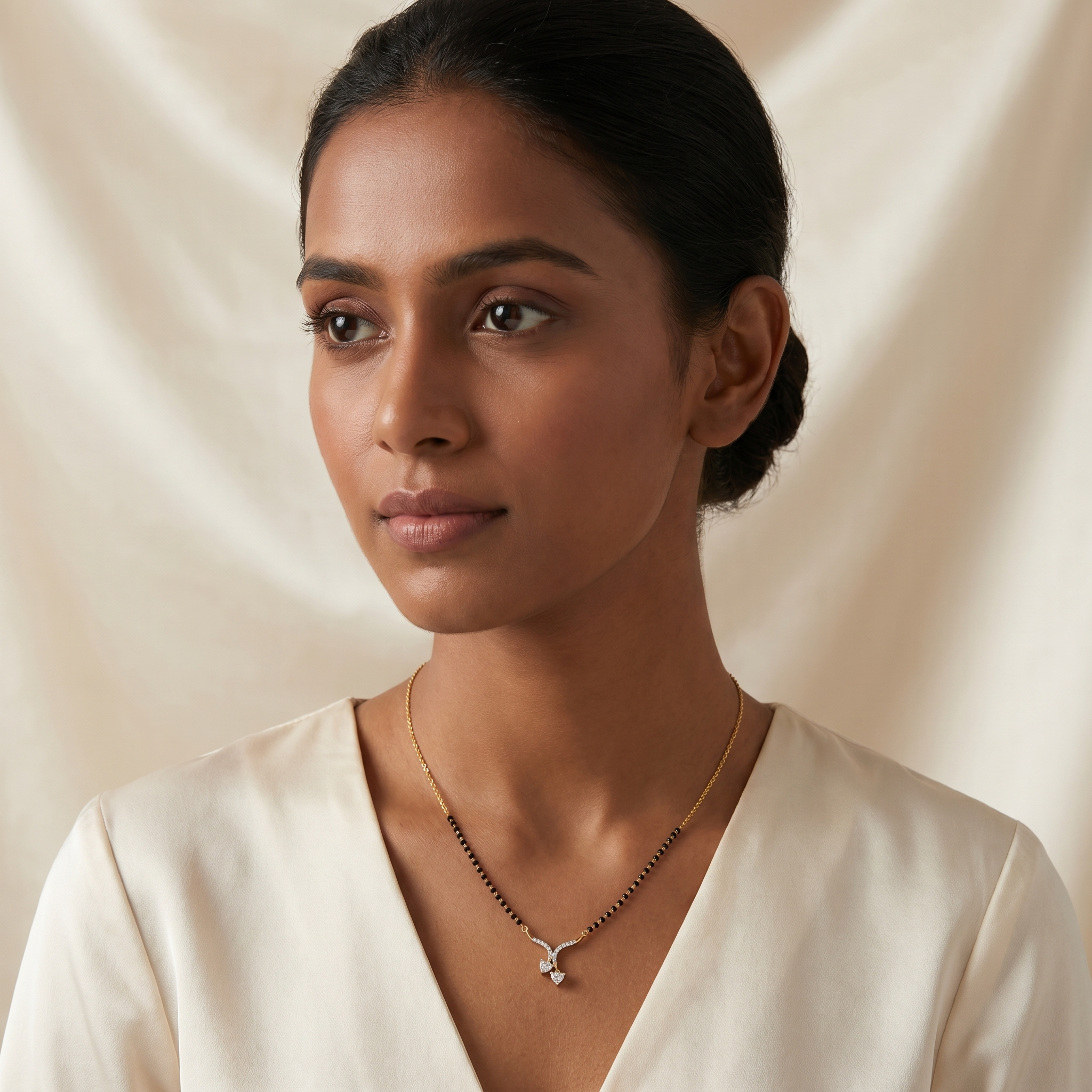 Sovereign Cascade Diamond Mangalsutra by SVADEZI