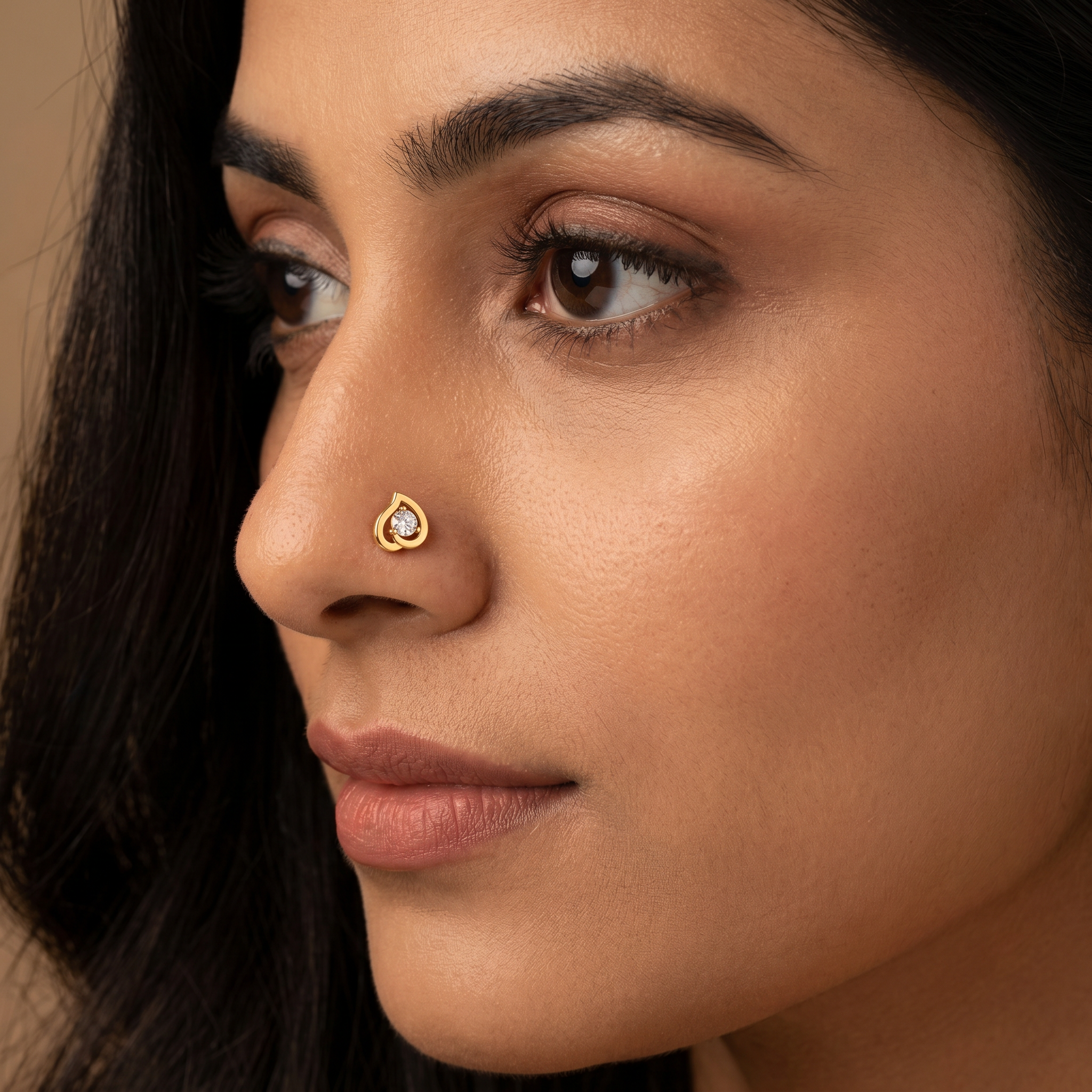Sublime Embrace Diamond Nose Pin by SVADEZI