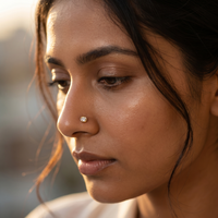 Divine Memory Diamond Nose Pin by SVADEZI