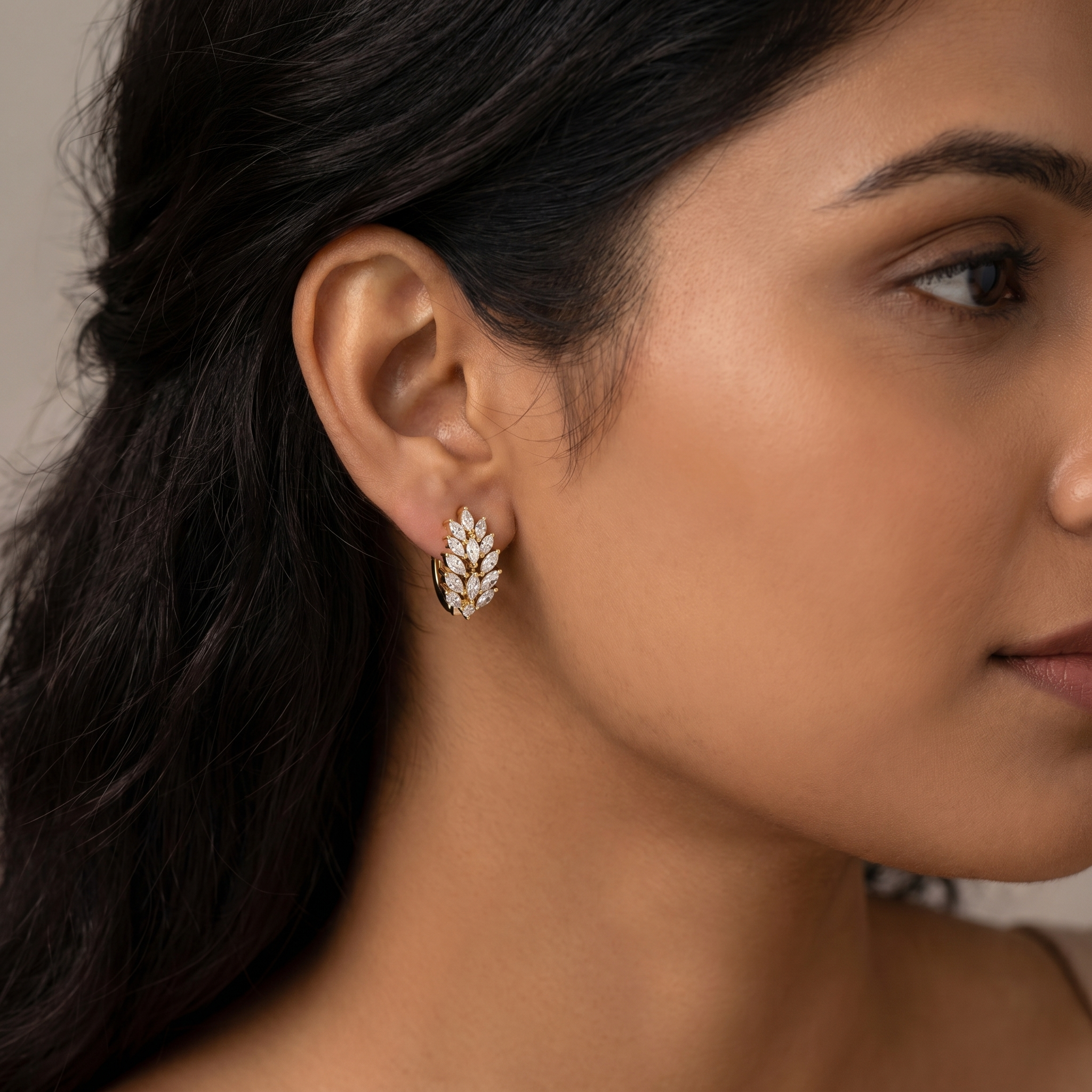 Enthroned Splendor Diamond Earrings by SVADEZI