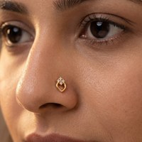 Resplendent Beauty Diamond Nose Pin by SVADEZI