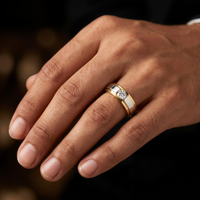 Glistening Embrace Men's Diamond Ring by SVADEZI