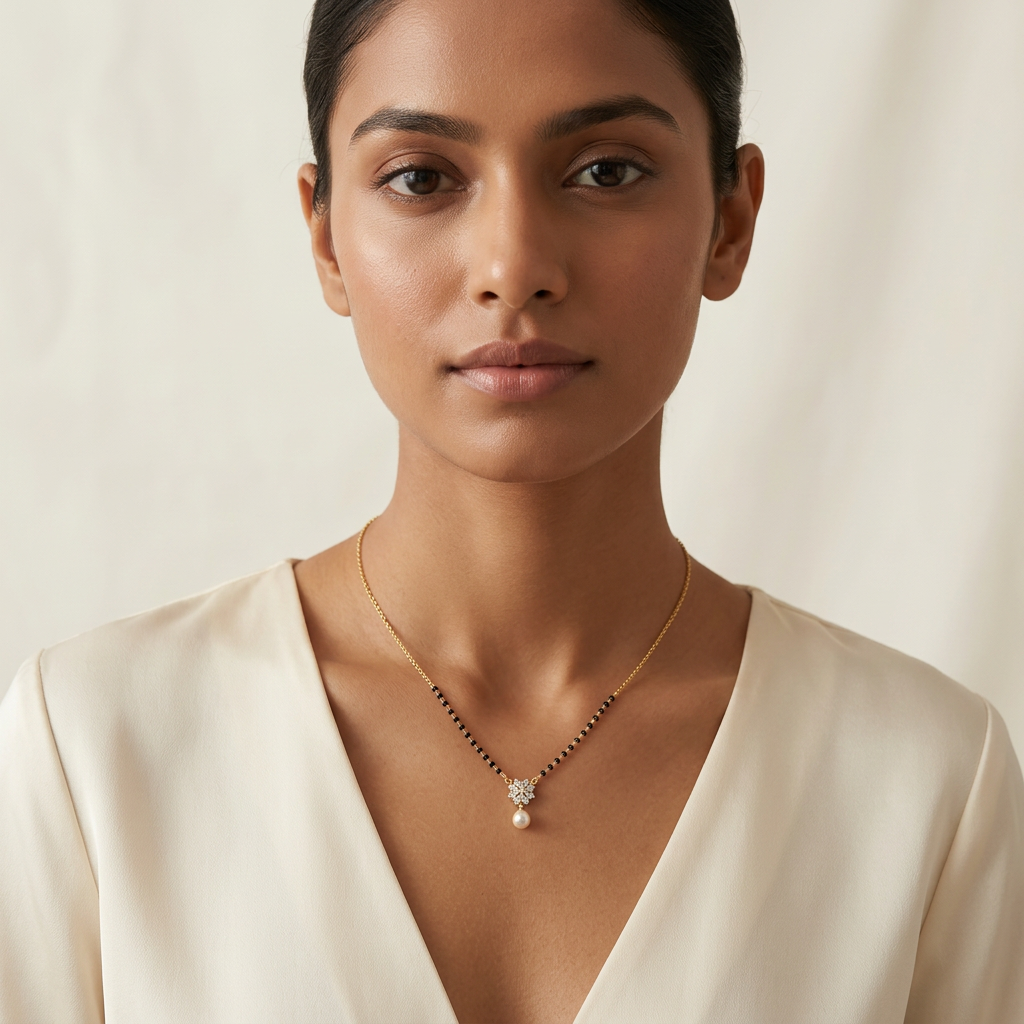 Pristine Brilliance Diamond Mangalsutra by SVADEZI