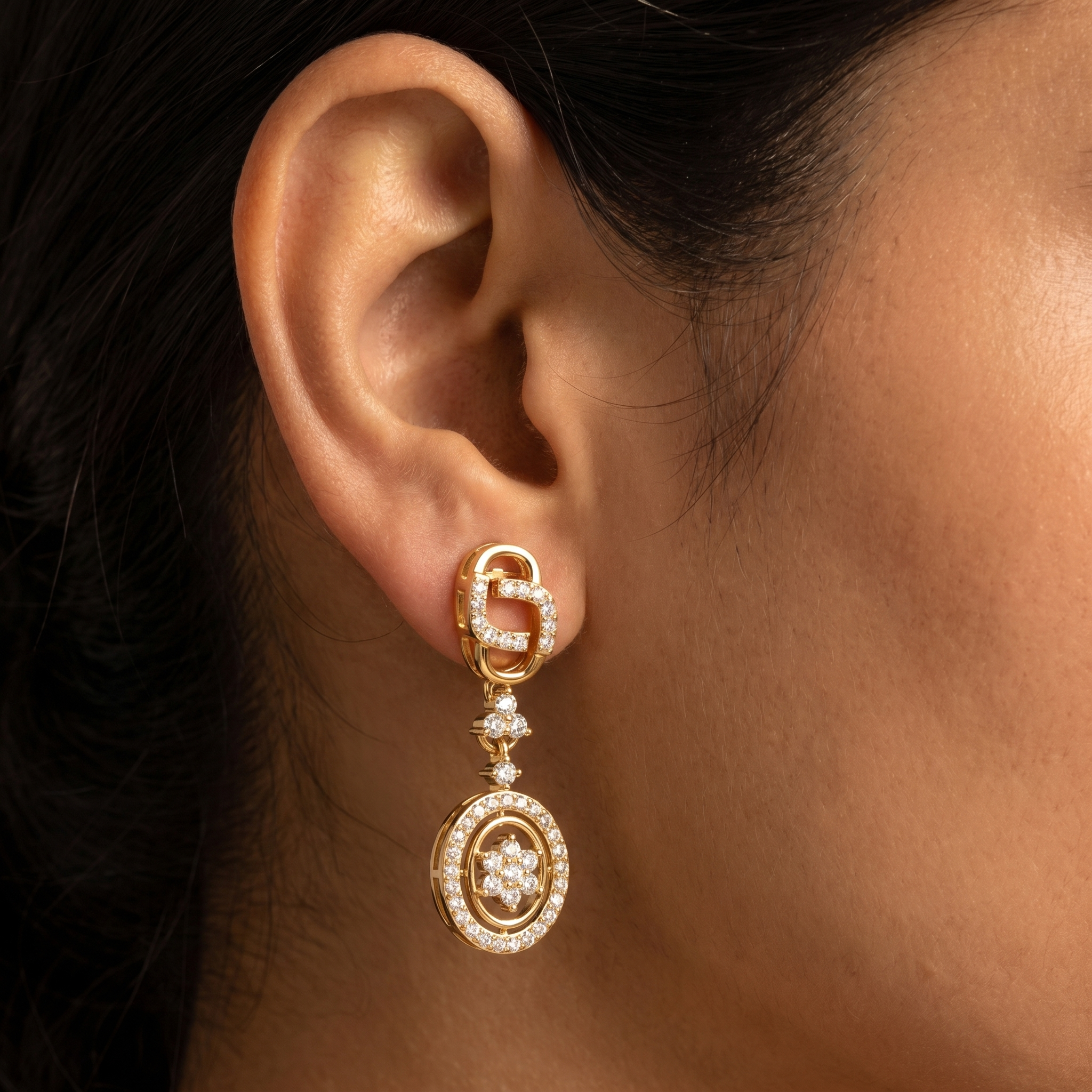 Regal Charm Diamond Earrings by SVADEZI